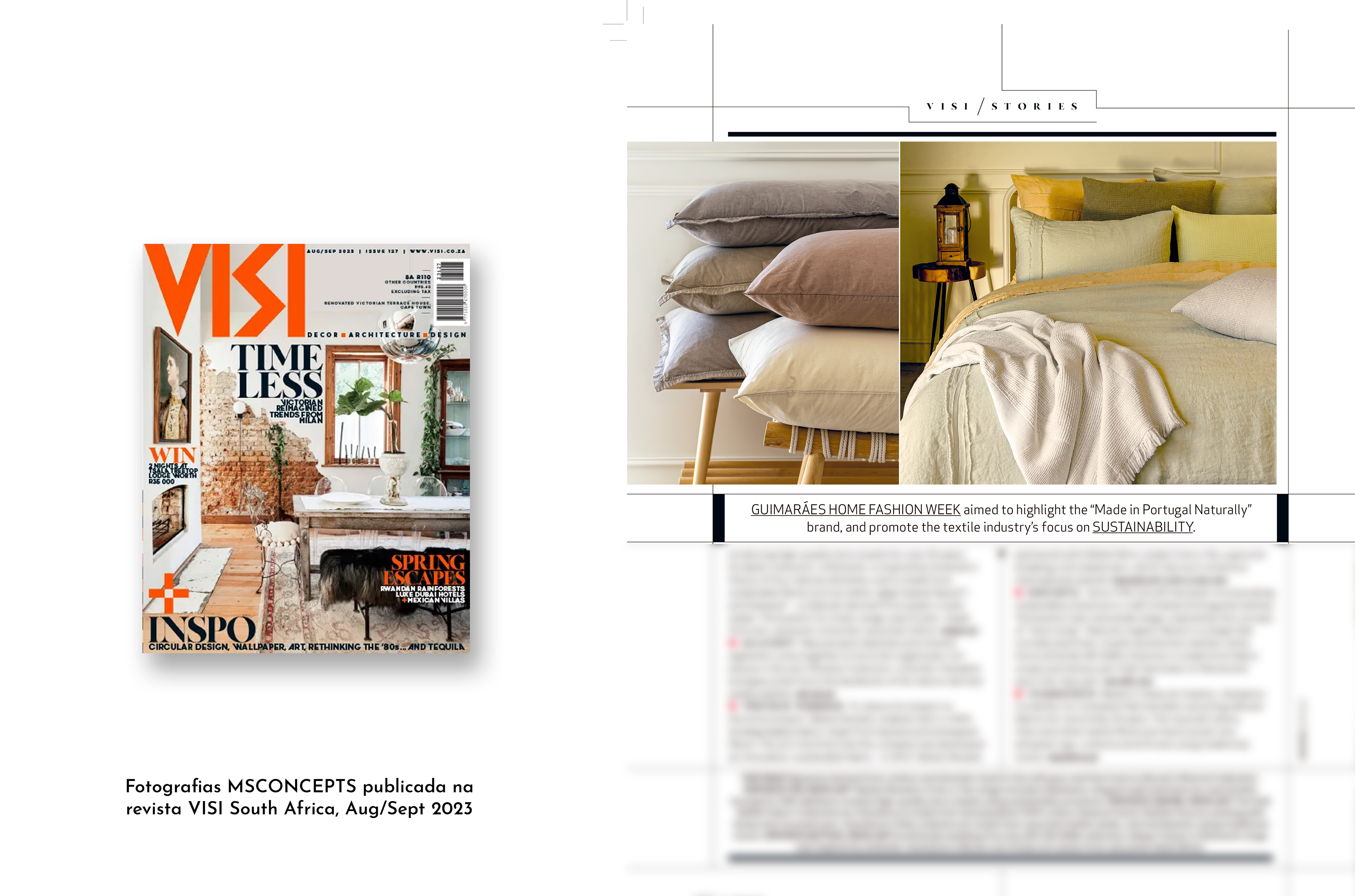 Photograph published in an article in VISI South Africa magazine.