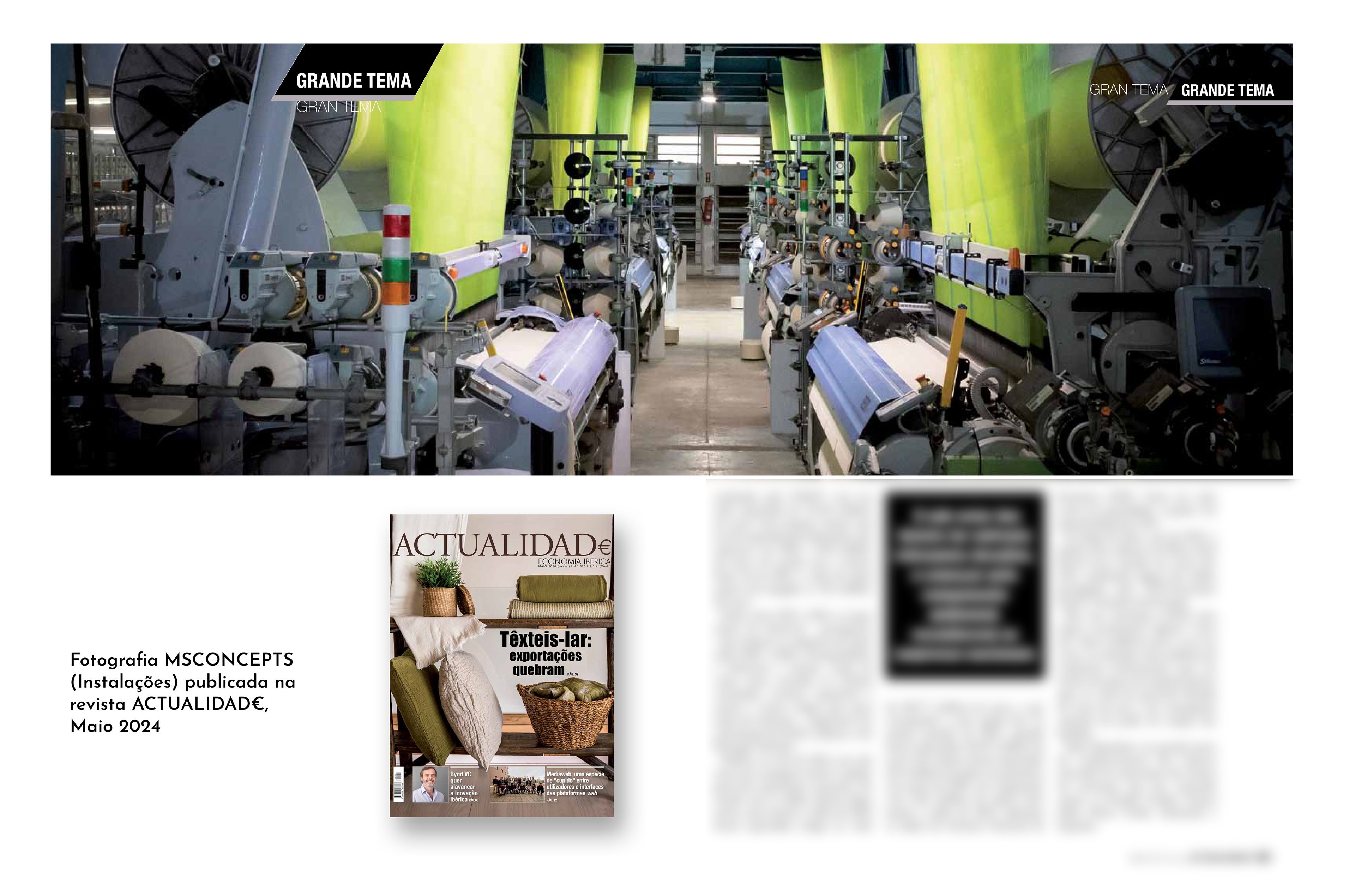 Photograph published in an article in Actualidad€ magazine.