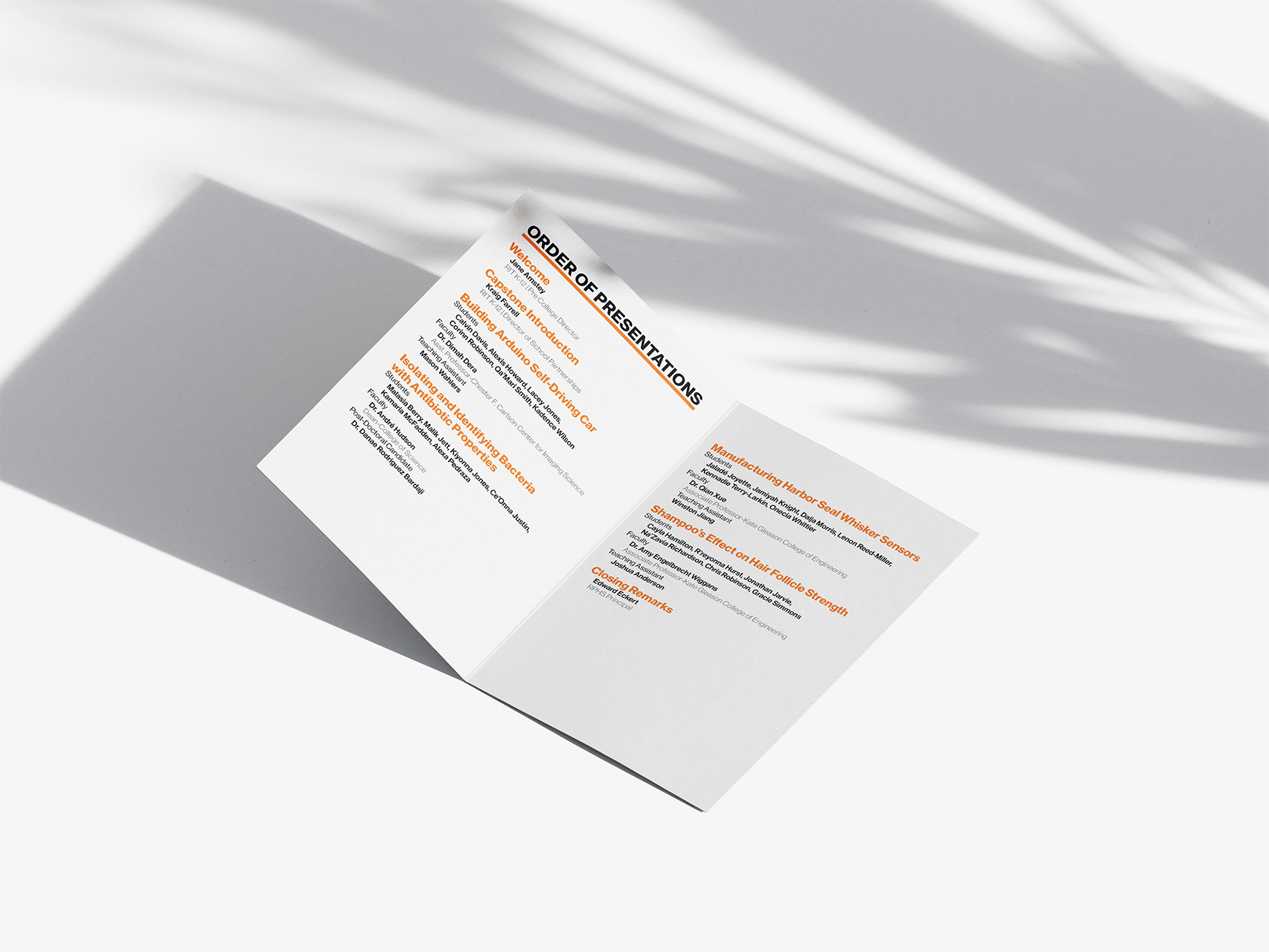 Inside of the pamphlet.