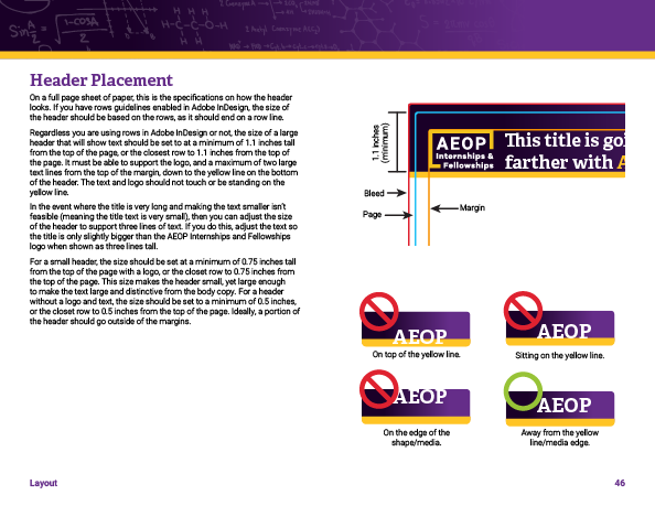 Header Placement Information