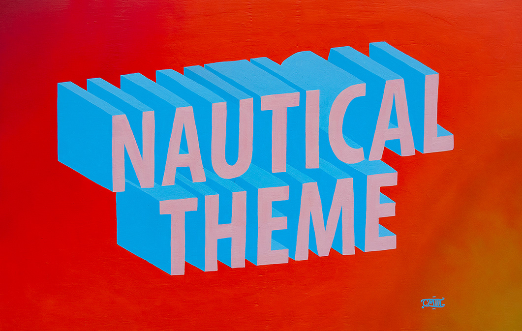 Nautical Theme. 2018, 30"x20" Acrylic on board
