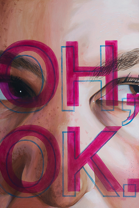 Oh, OK. 2019, 24"x36" Acrylic on board