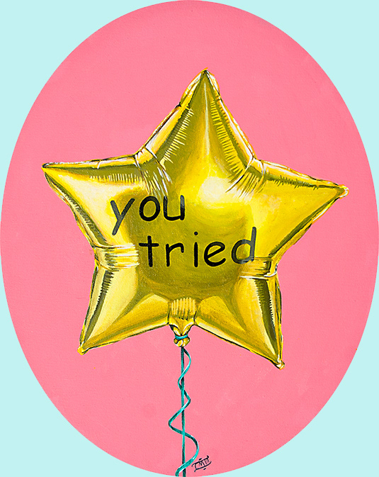 You Tried. 2015, 16"x20" Acrylic on canvas