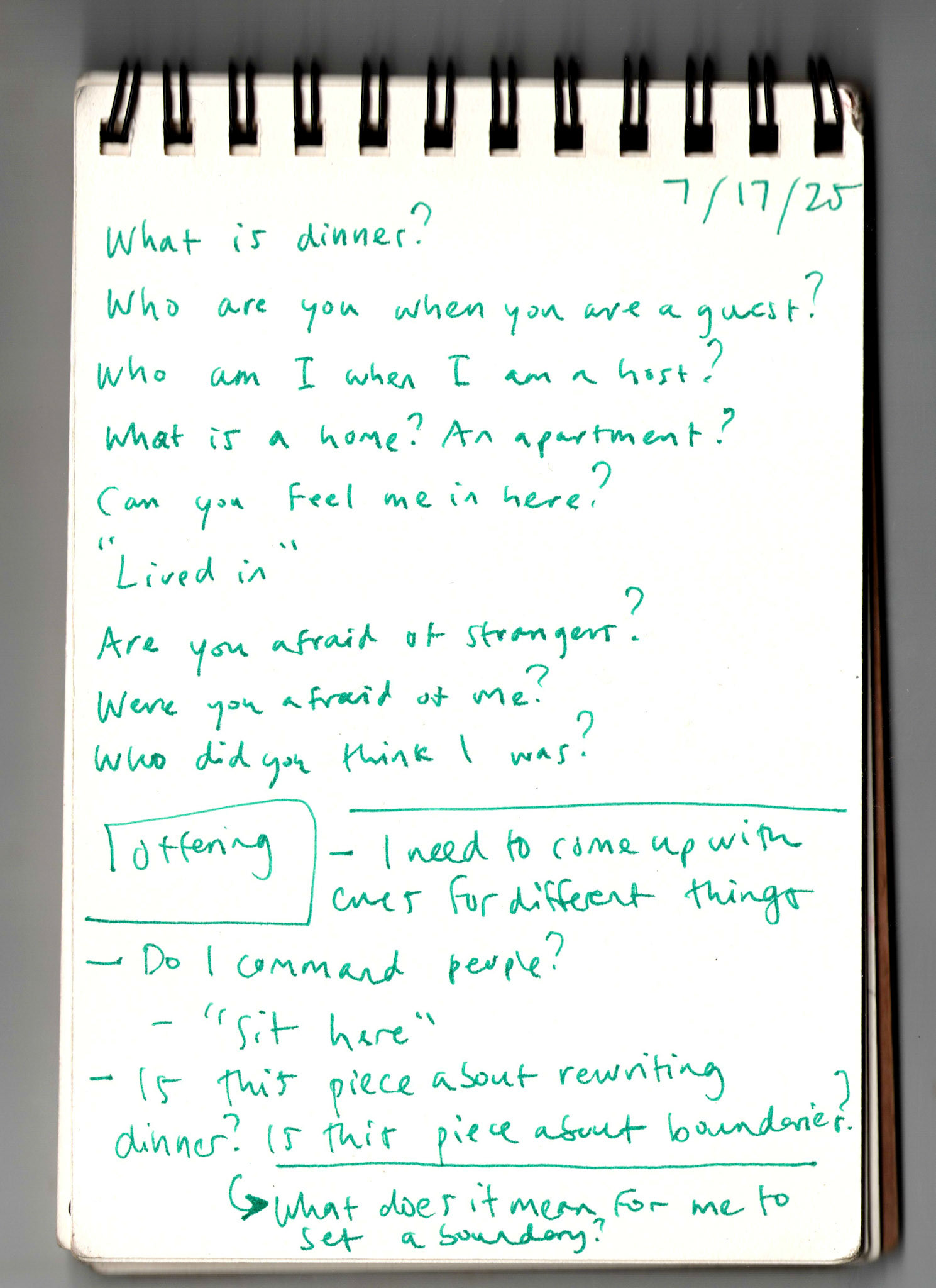 Performance journal #1