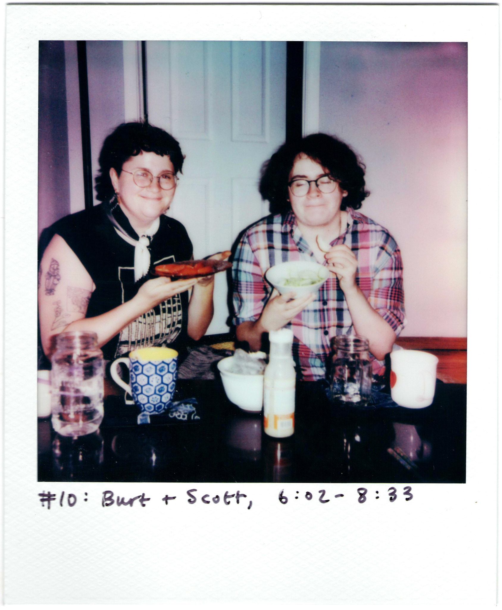 Artist Bert Cook and their lovely sibling Scott dined with me for the penultimate performance! Bert was about to begin their MFA journey at Stamps, from which I am an alum. We talked about performance art, cats, and working at Target.