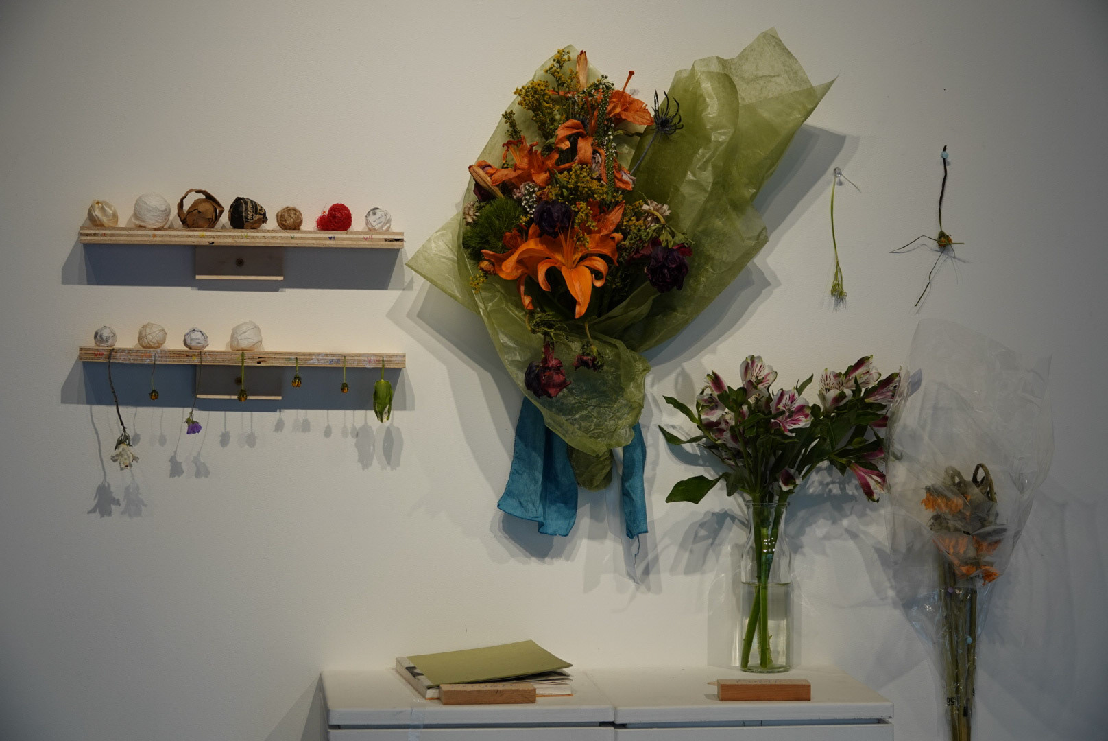 Flowers and gifts given to me by visitors and friends.