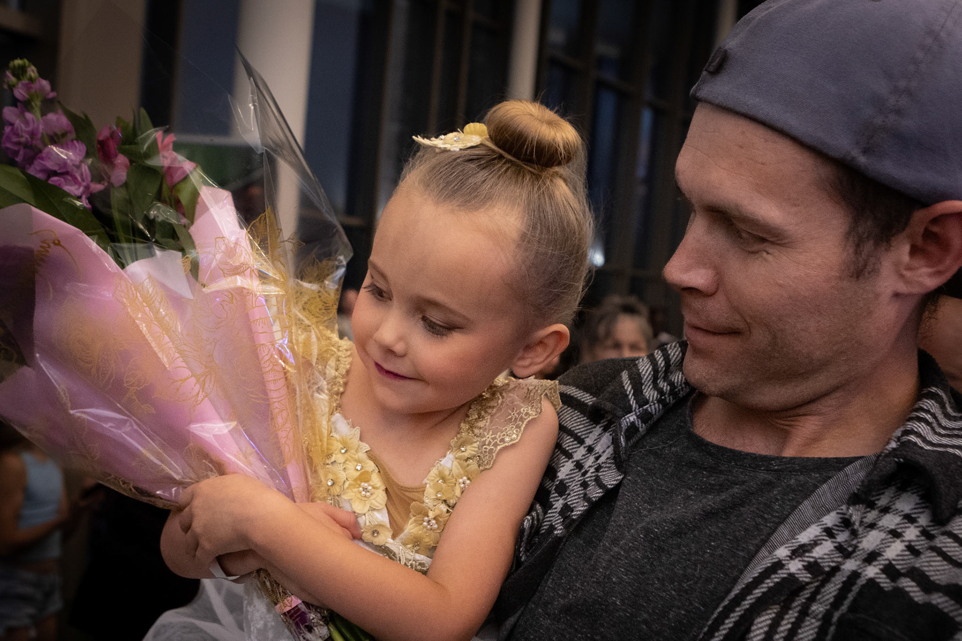 Savoring the adulation of her admirers after a ballet recital