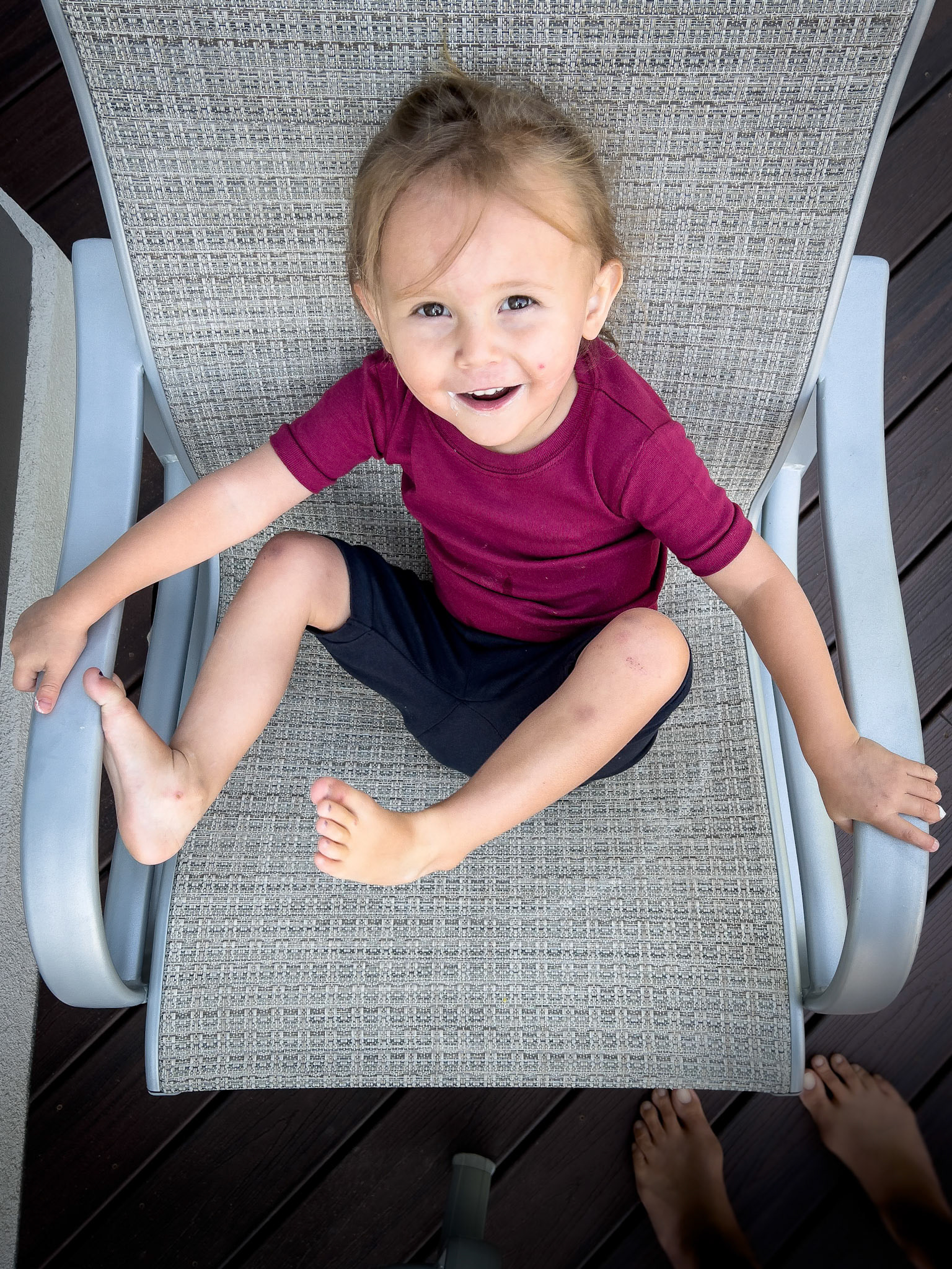 Chillin' on the deck with Grandpa