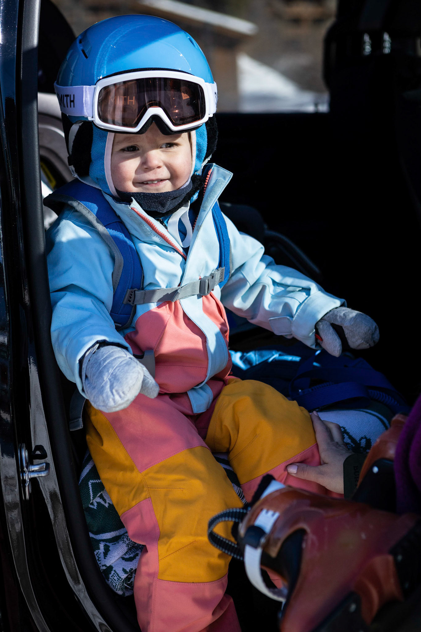Gearing up for a morning on the slopes