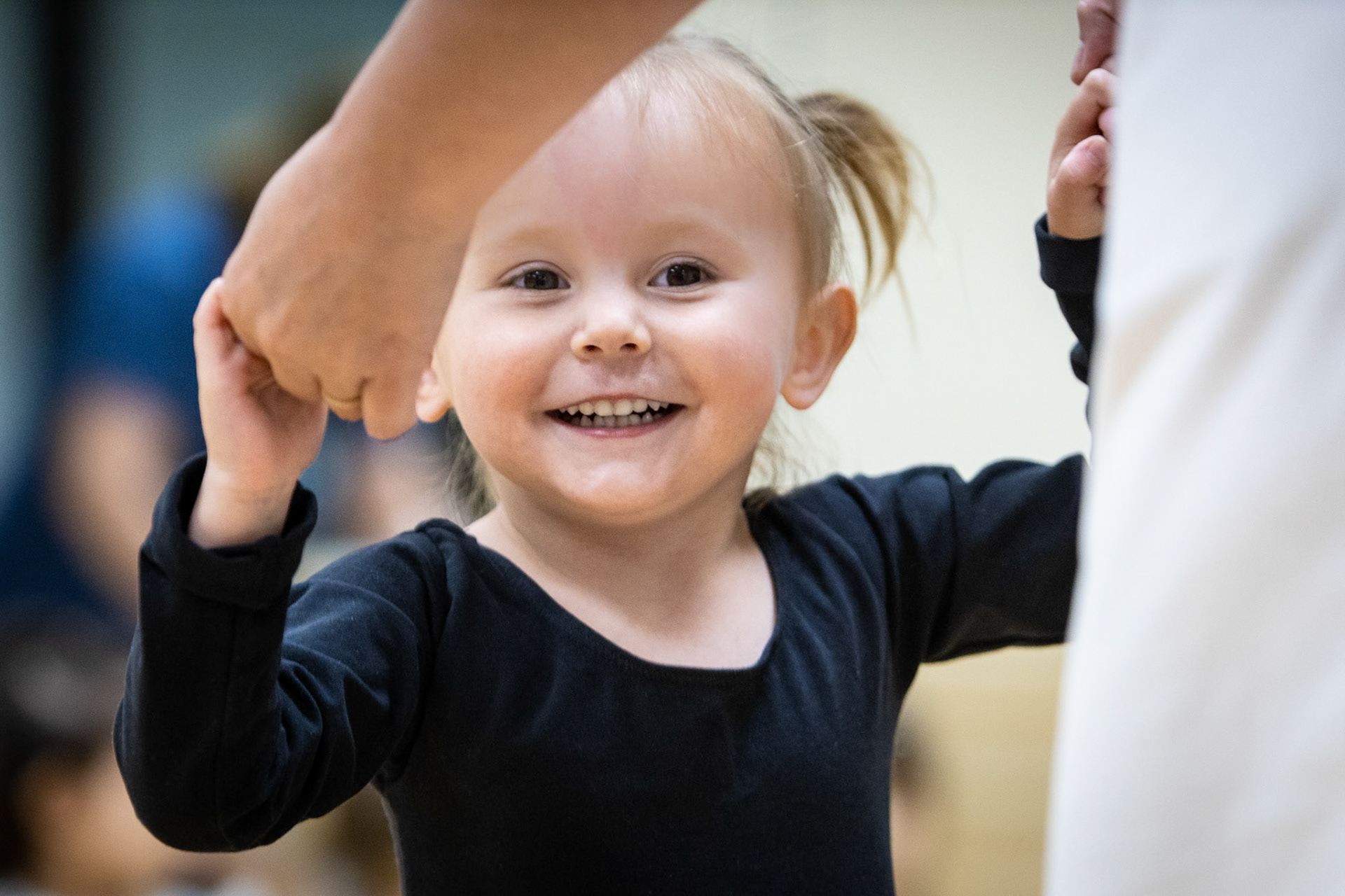 Dancing with mom in ballet class