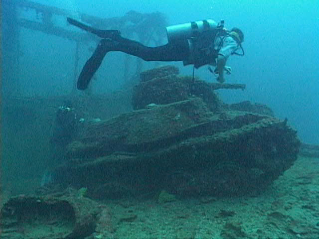 The wreck of the San Francisco Maru, in the waters of Chuuk Lagoon, FSM