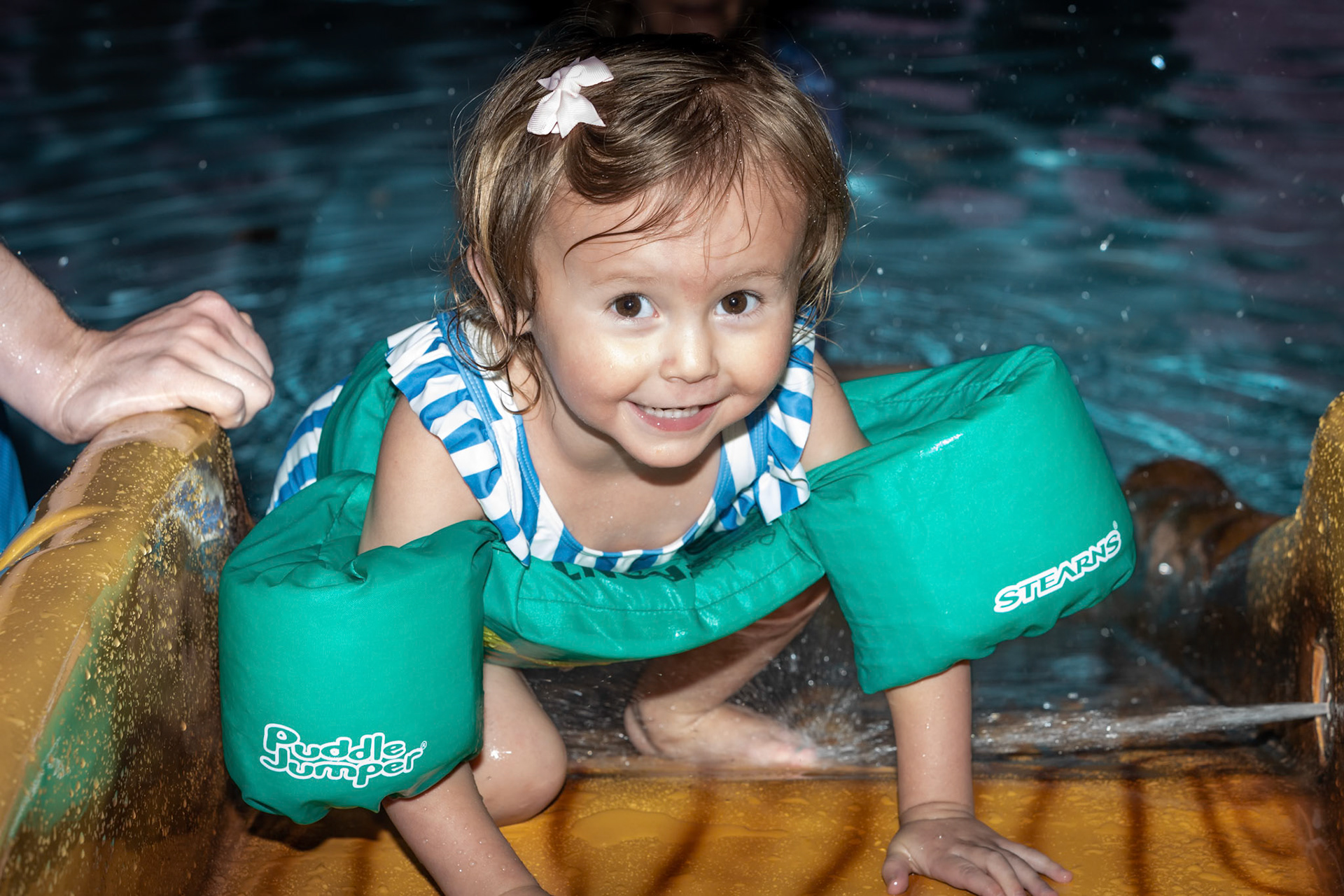 Fun time in the swimming pool