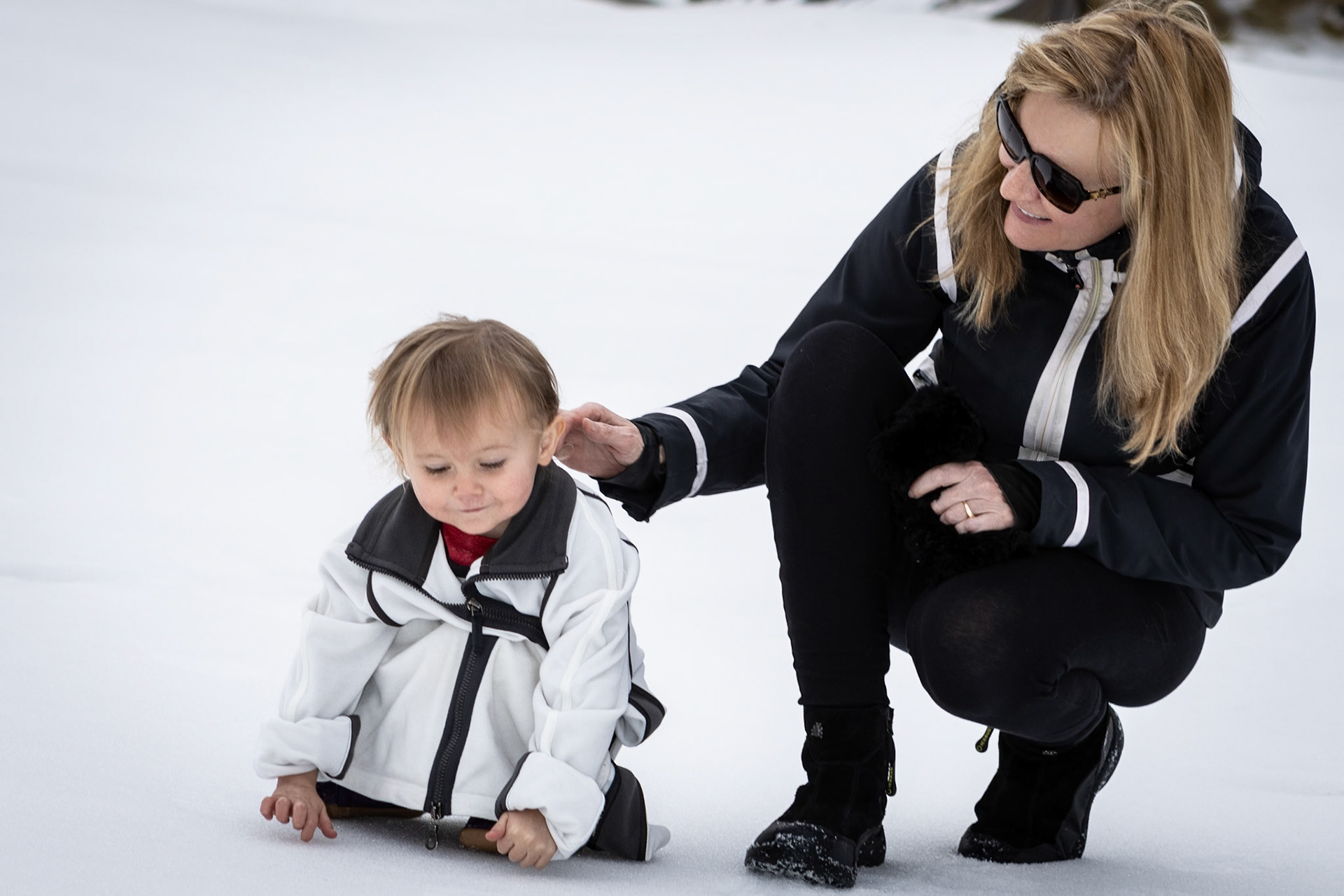 Fun in the snow with Grandma