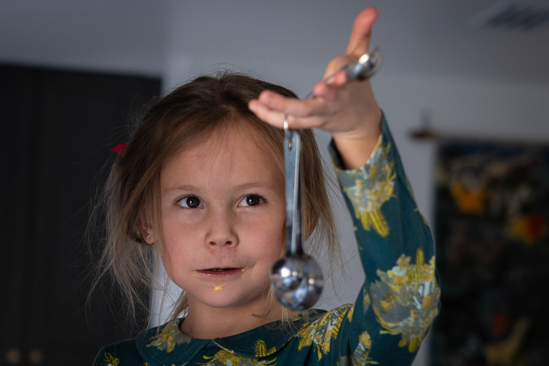 Preparing to make ice cream with Mimi
