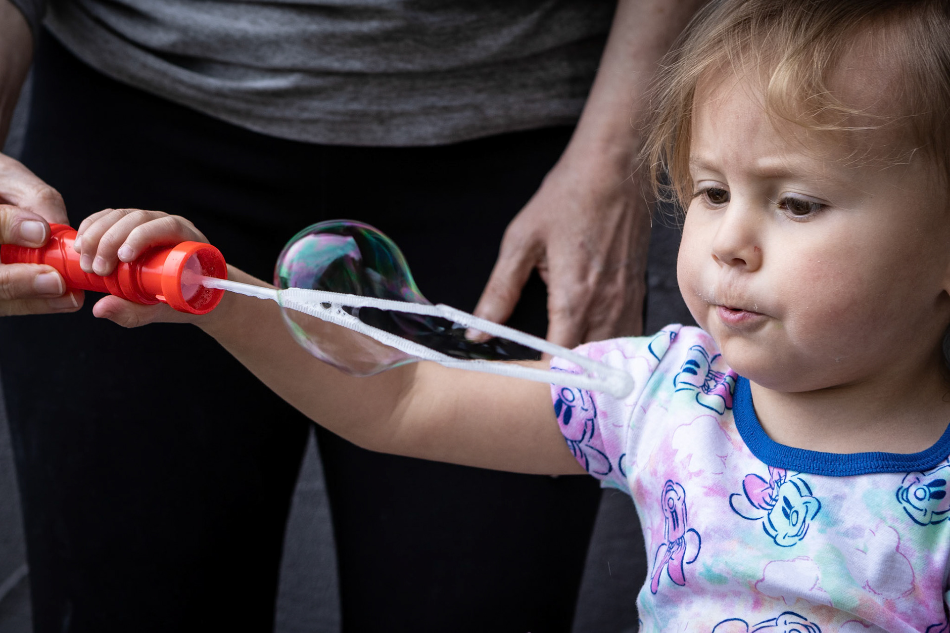 Learning to blow bubbles with Grandma
