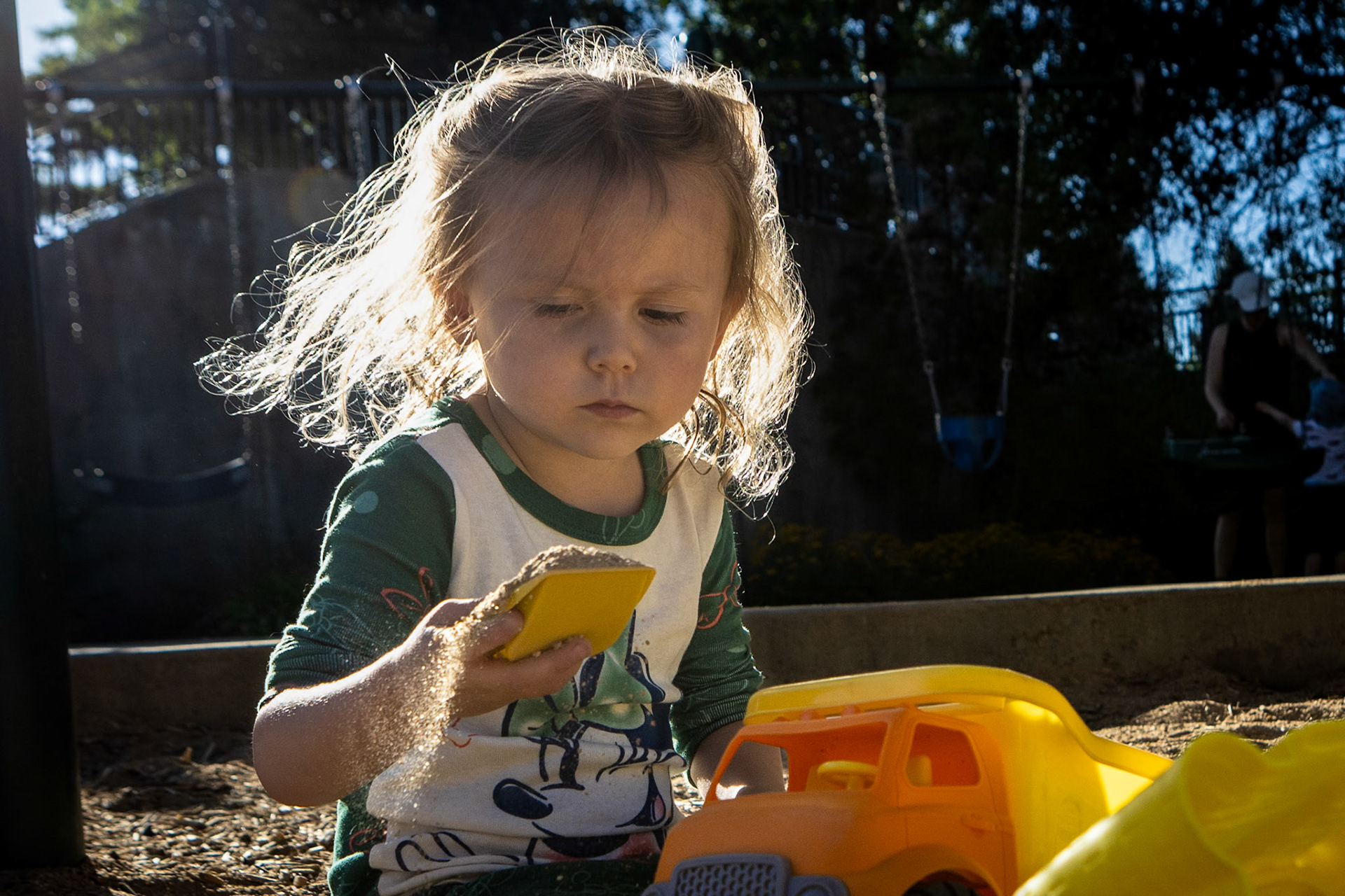 An early morning on the playground in Westlands Park