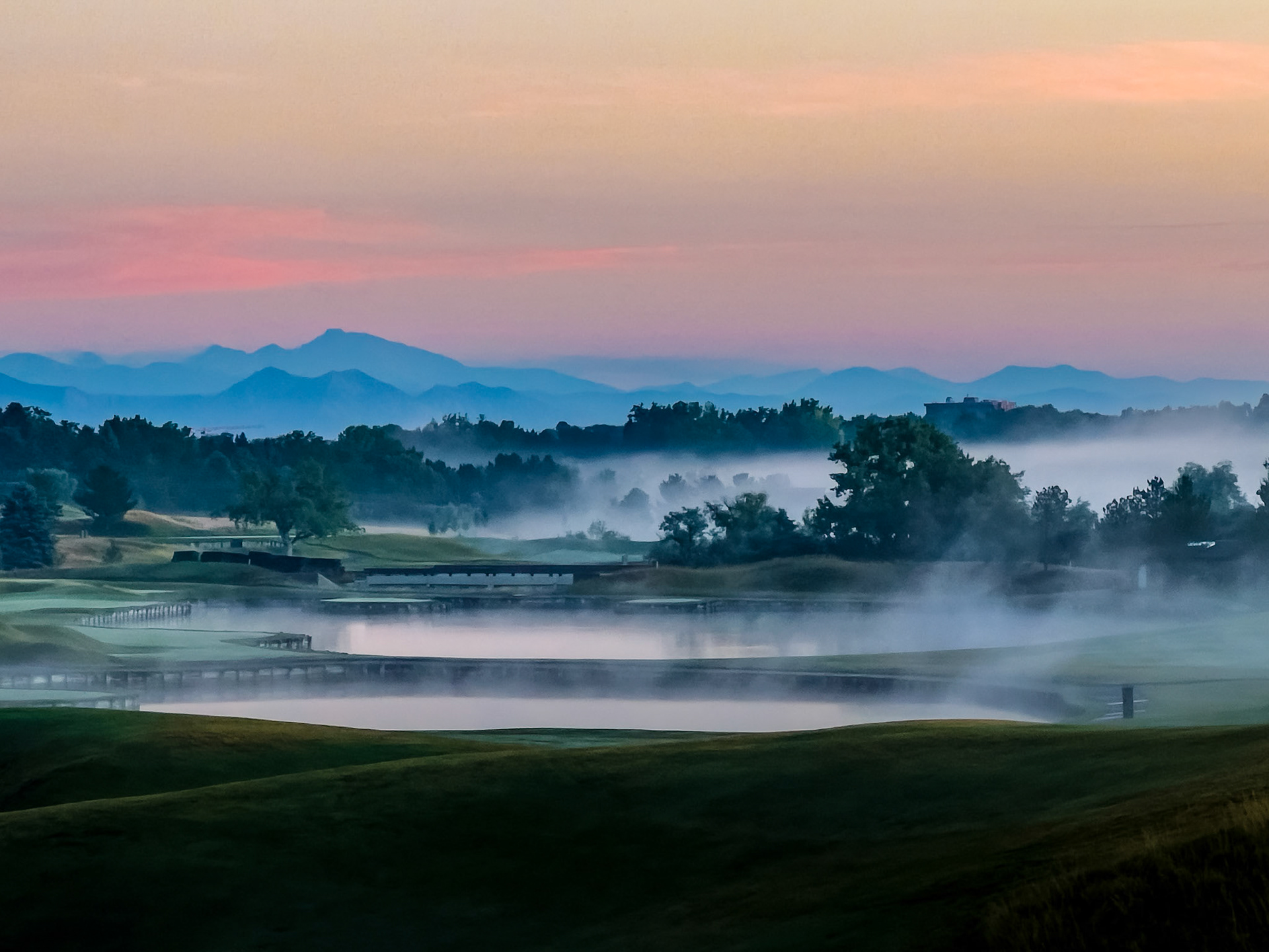 The break of dawn on a cool summer morning