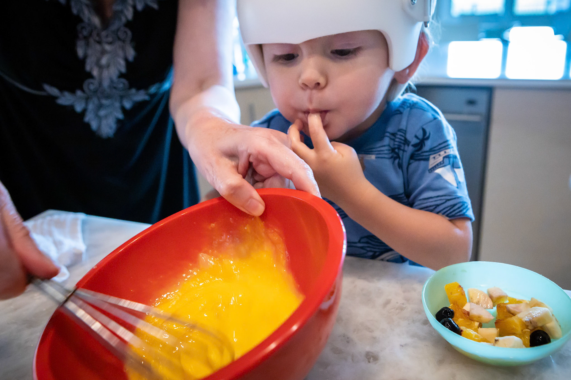 Making breakfast with Grandma