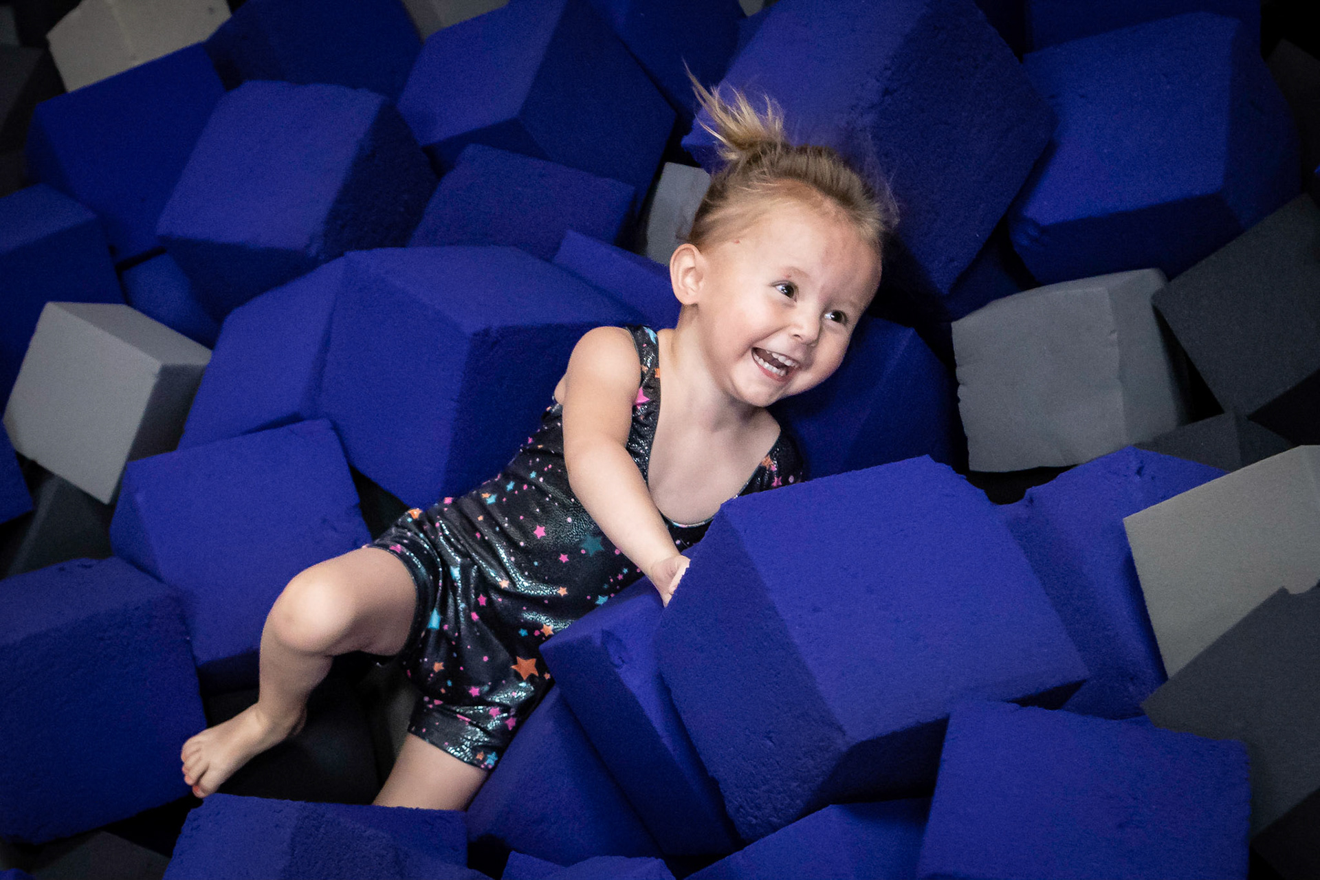 Warming up for gymnastics class