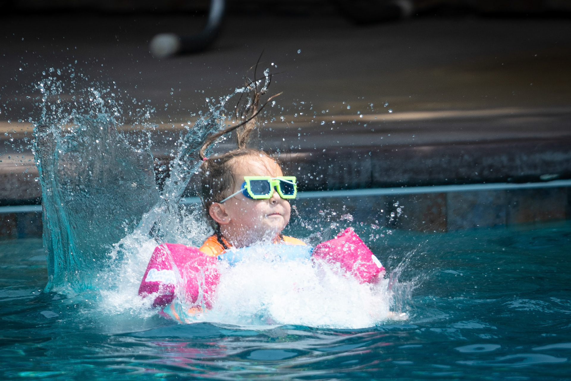 Taking a plunge off of the diving board