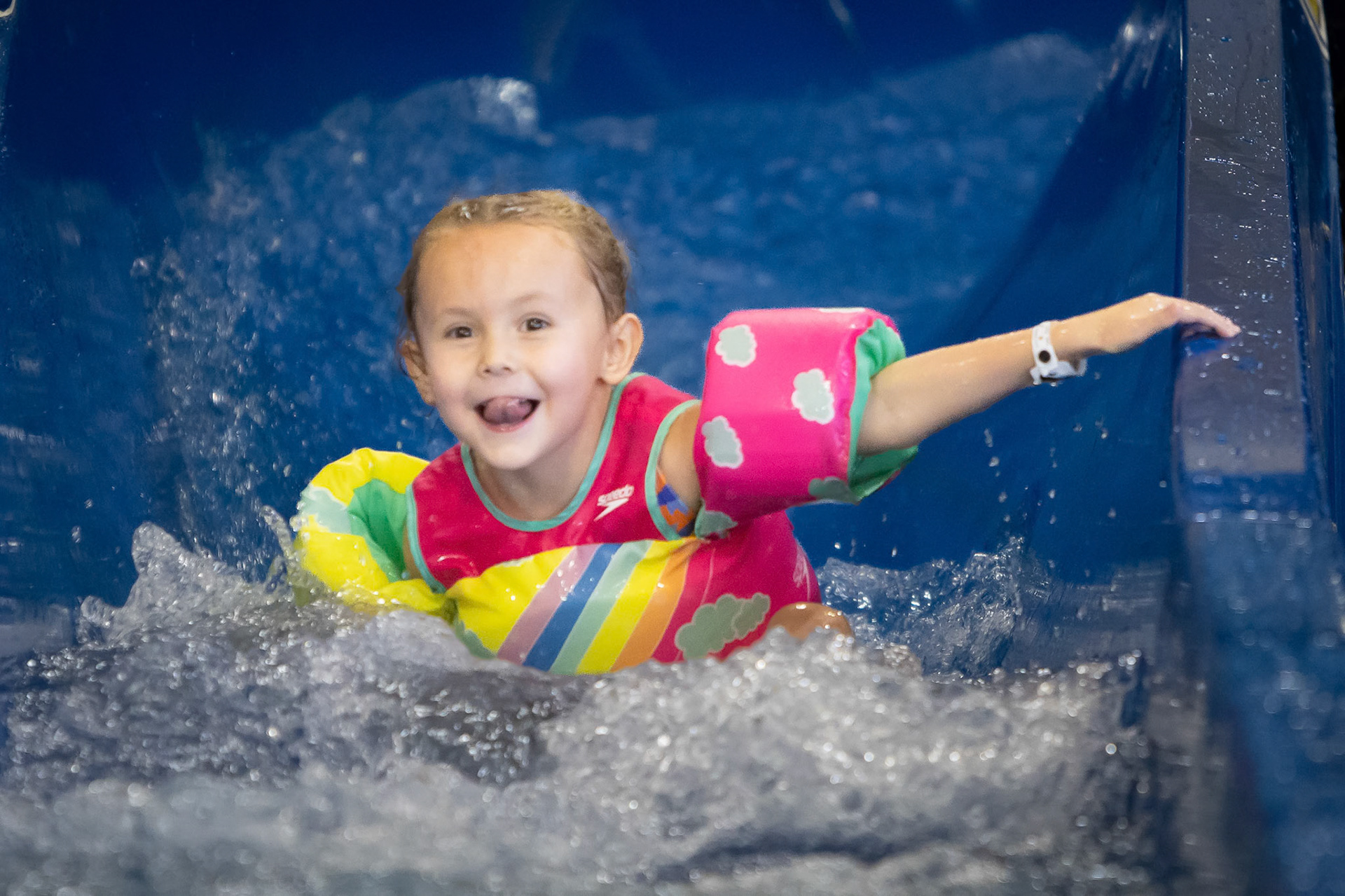 A trip down the water slide at Great Wolf Lodge in Colorado Springs