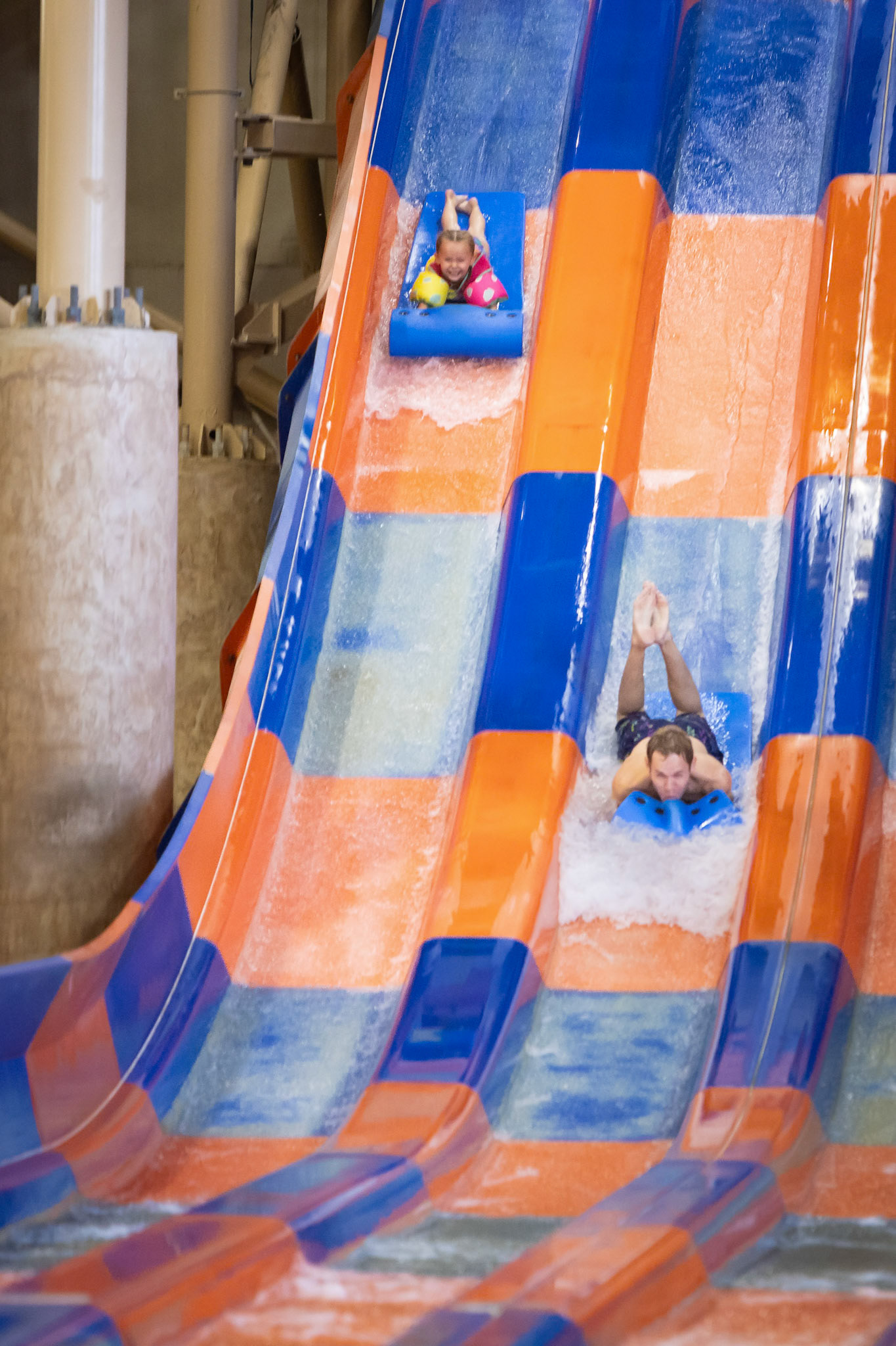 A trip down the water slide at the Great Wolf Lodge in Colorado Springs