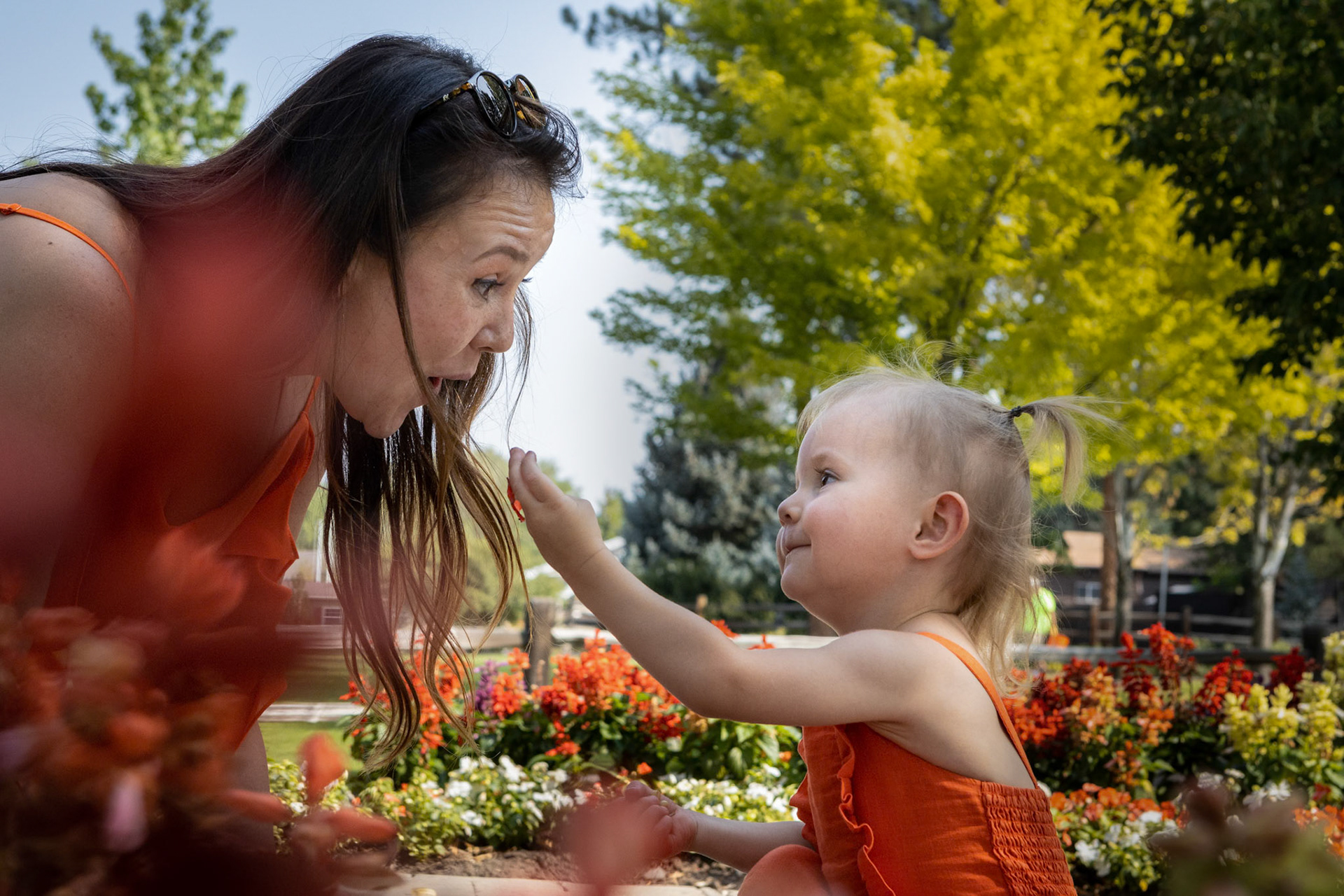 Enjoying the flowers at Hudson Gardens with Mom.
