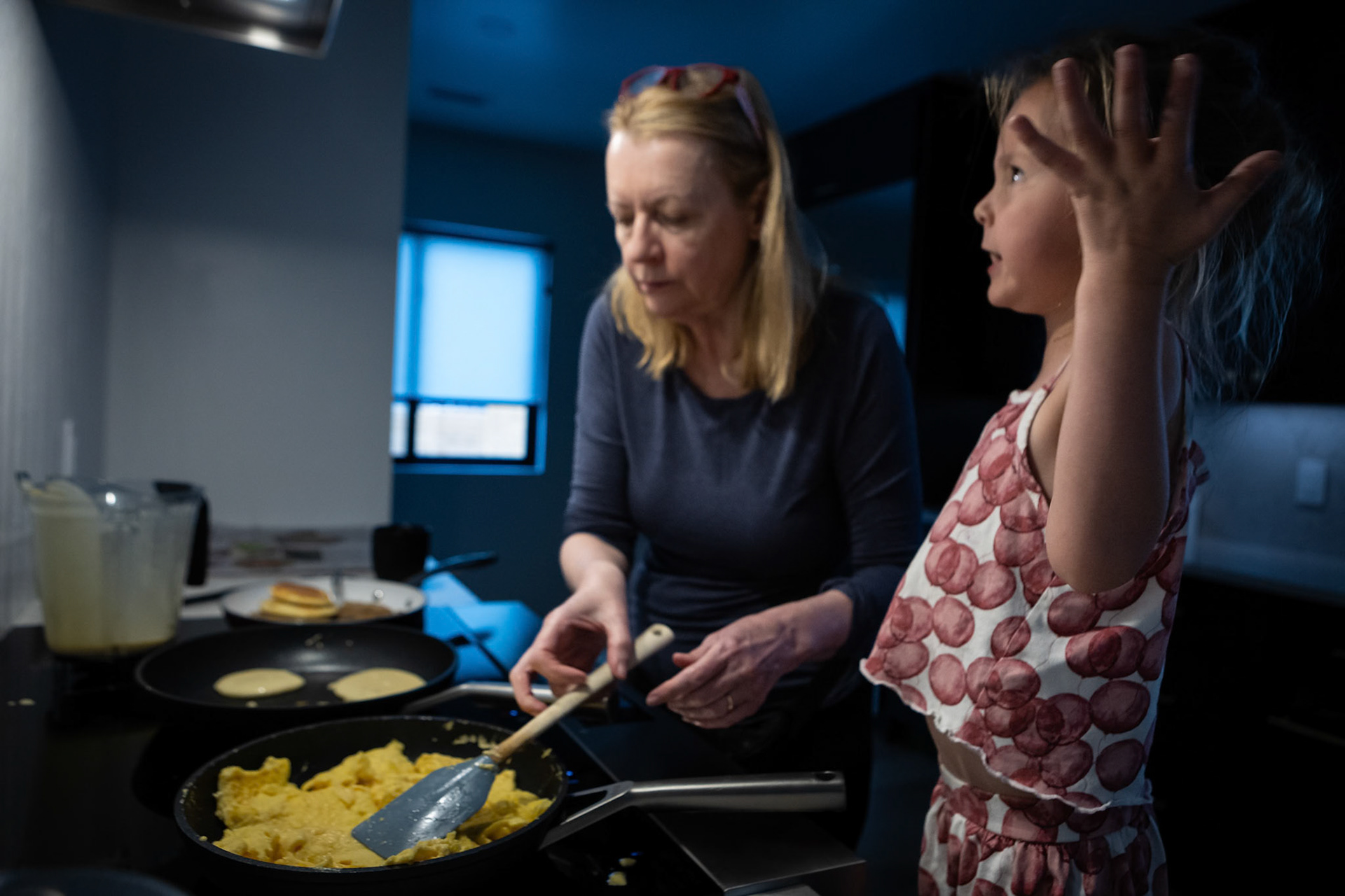 Whipping up an early-morning feast with Mimi