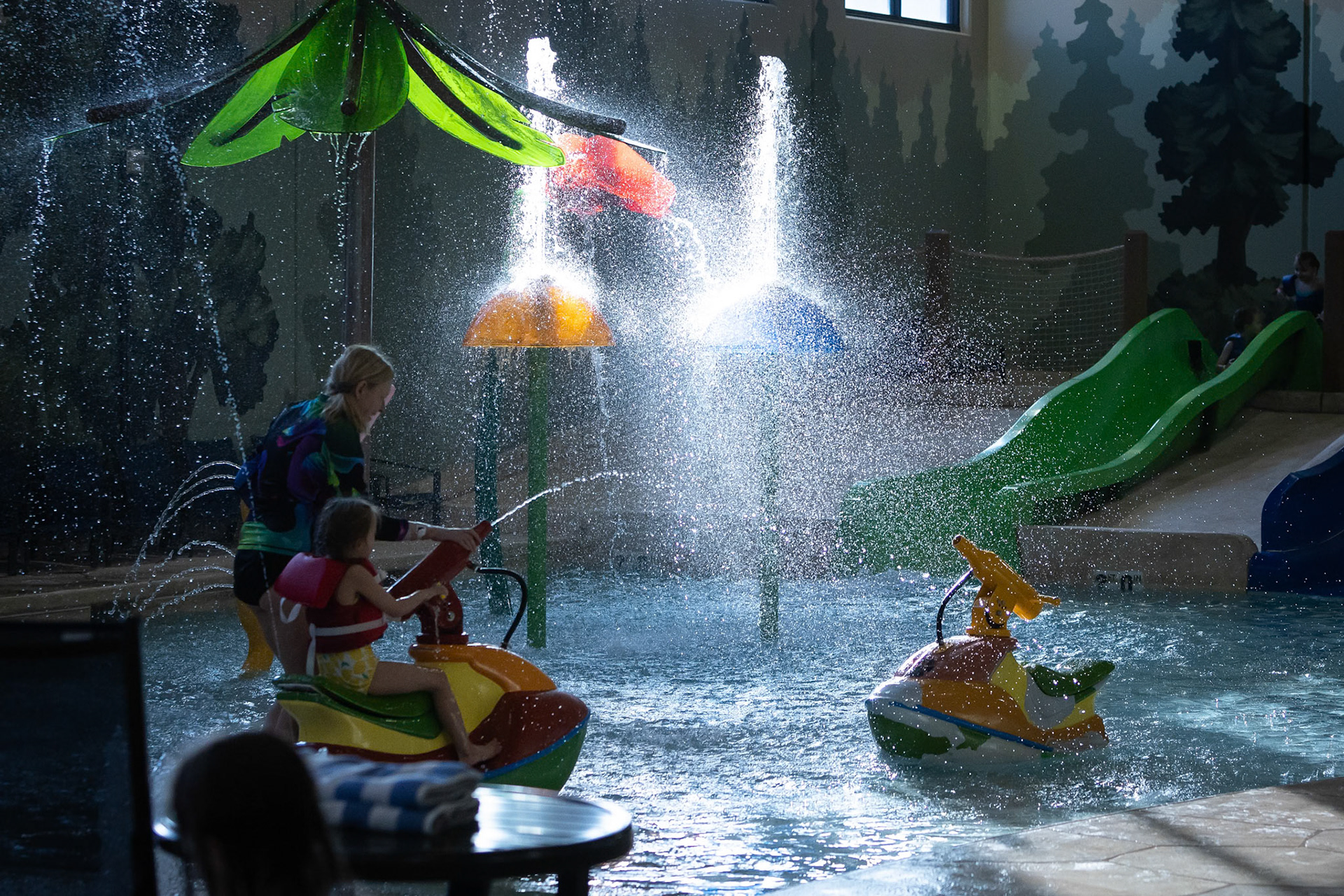 The water park at the Great Wolf Lodge in Colorado Springs