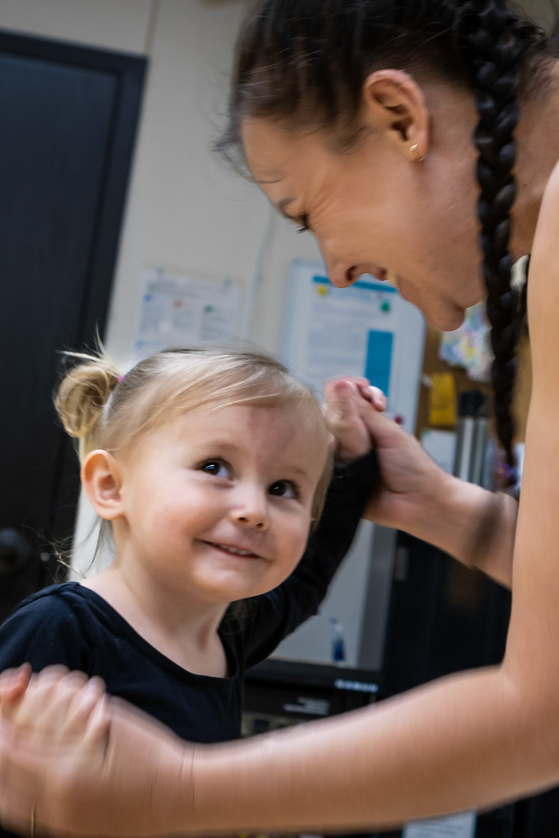 Dancing with mom in ballet class