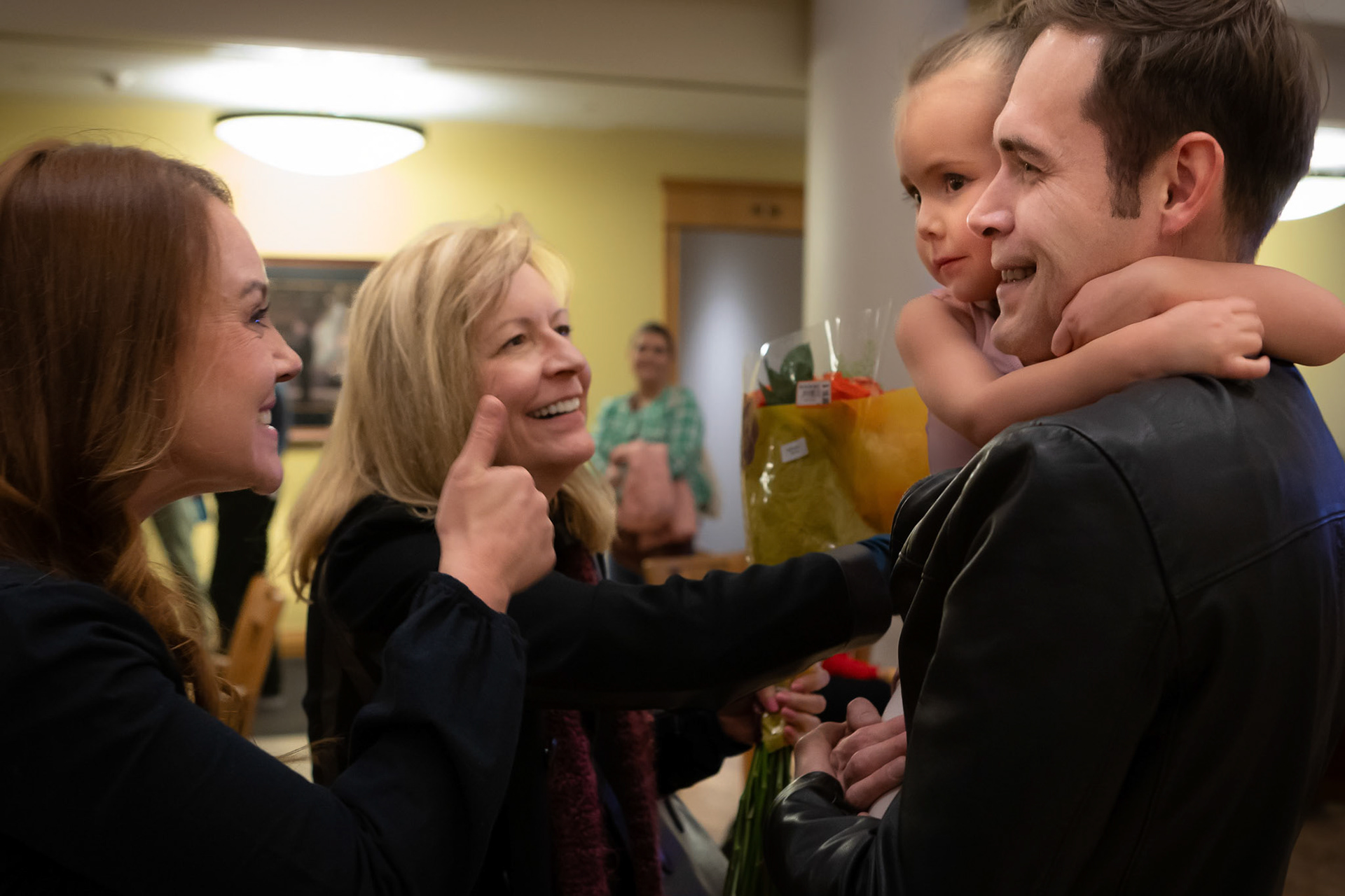 Meeting with adoring fans after the performance