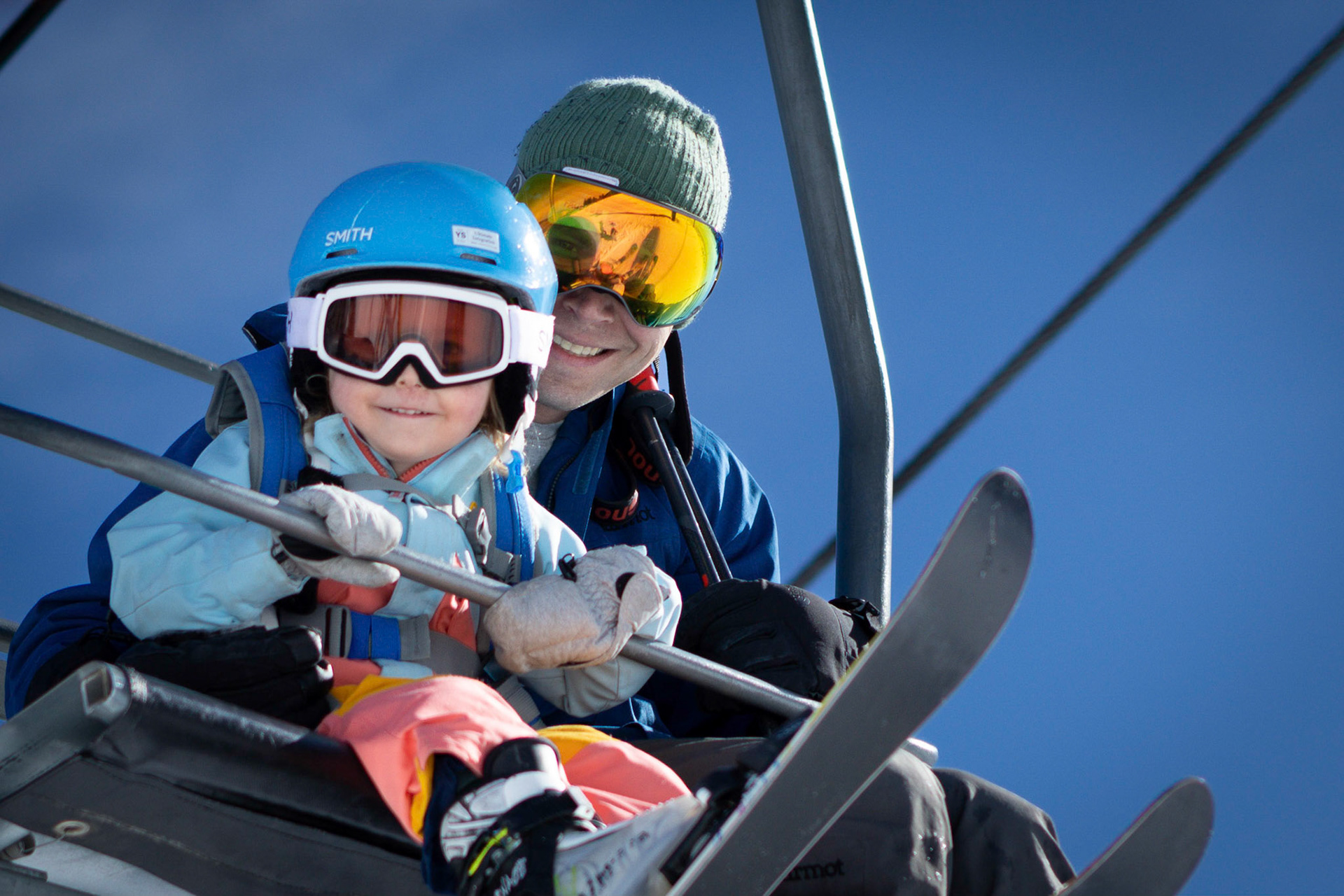 On the way up the mountain with Dad