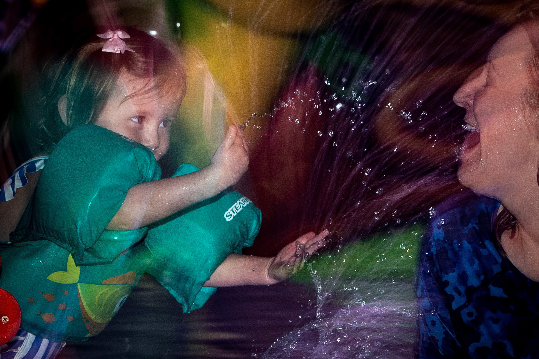 Splash time in the pool