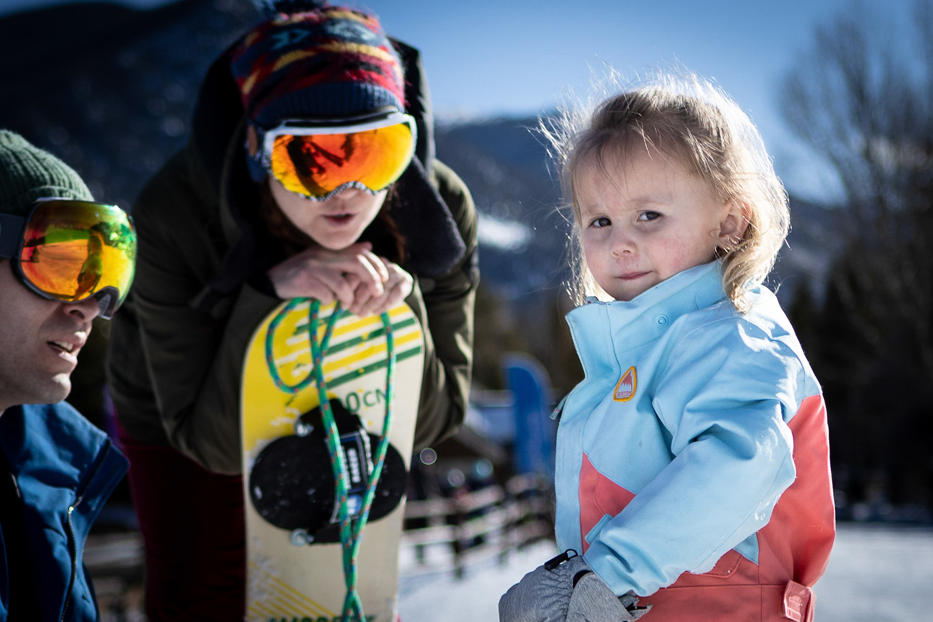 A morning pep talk before hitting the slopes