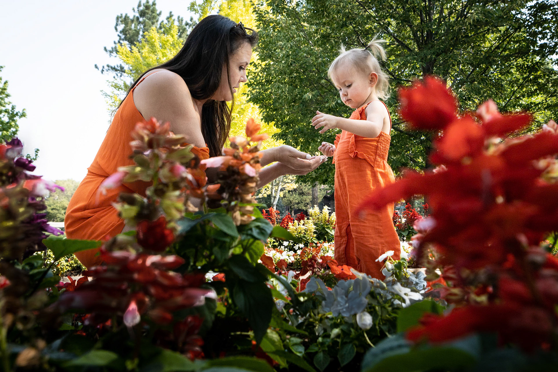 Enjoying the flowers at Hudson Gardens with Mom.