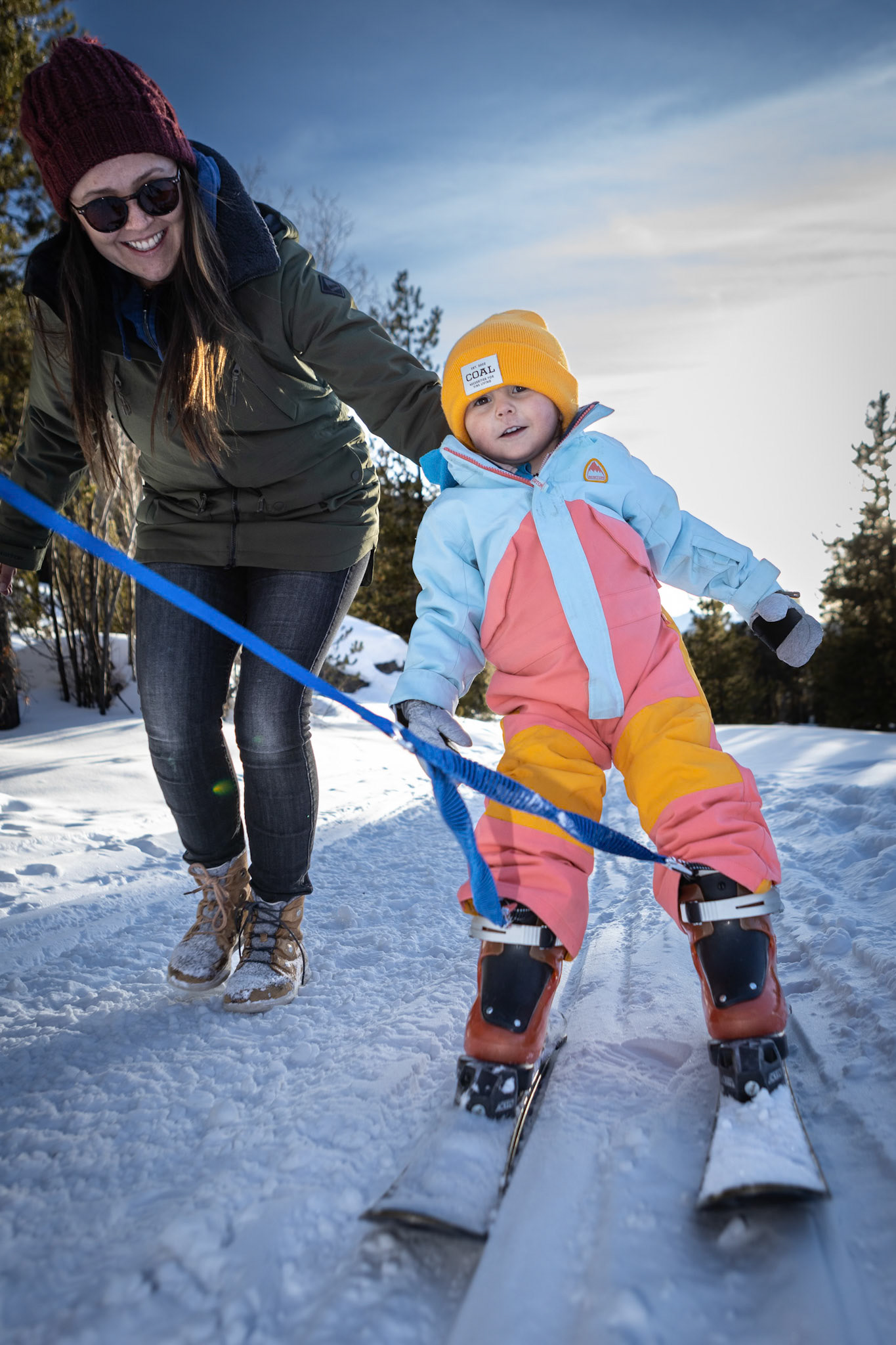 A practice run before hitting the slopes