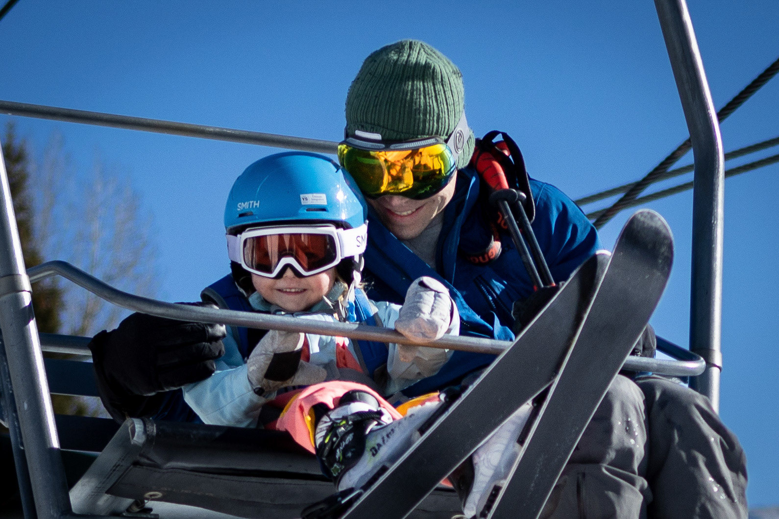 On the way up the mountain with Dad