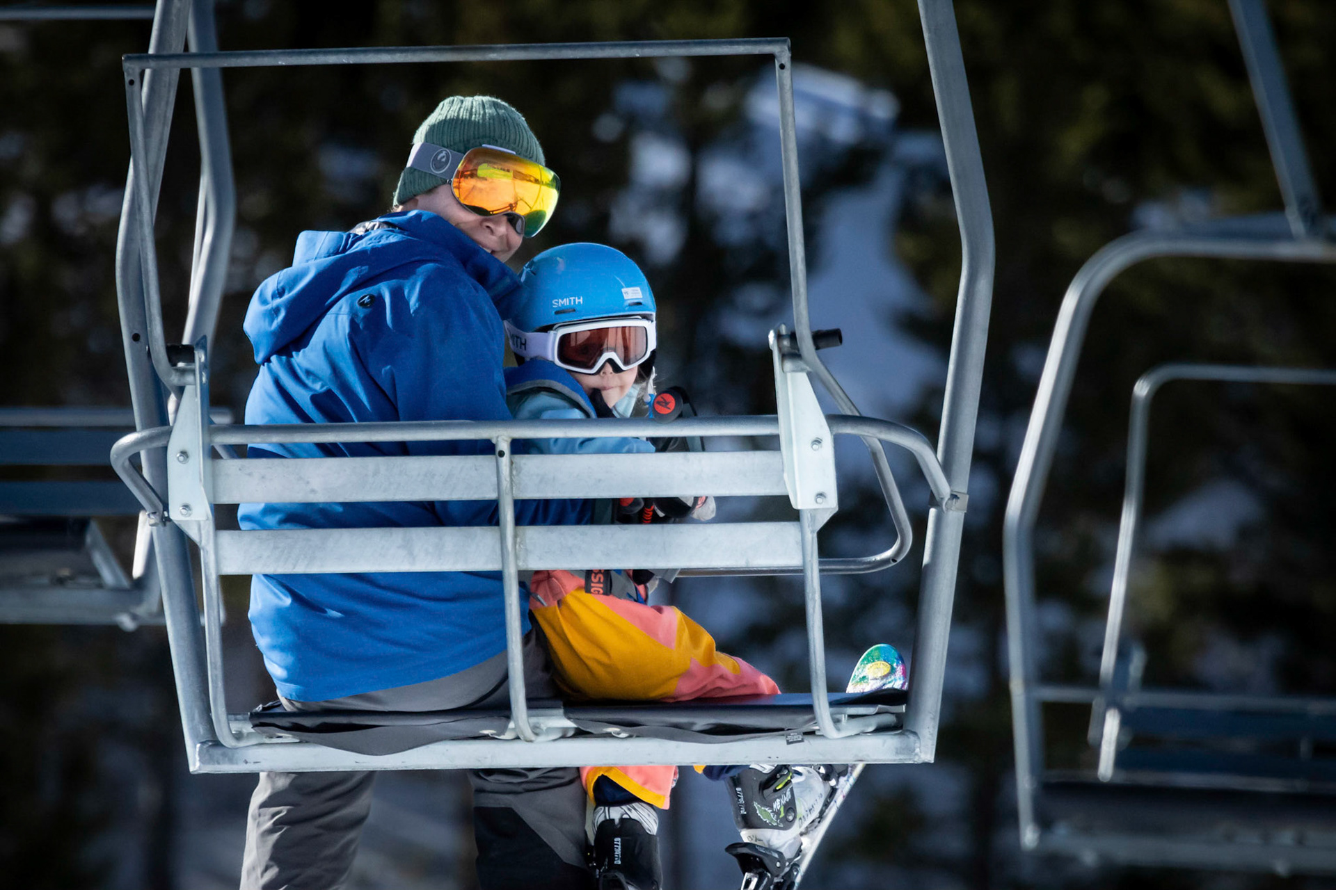 On the way up the mountain with Dad