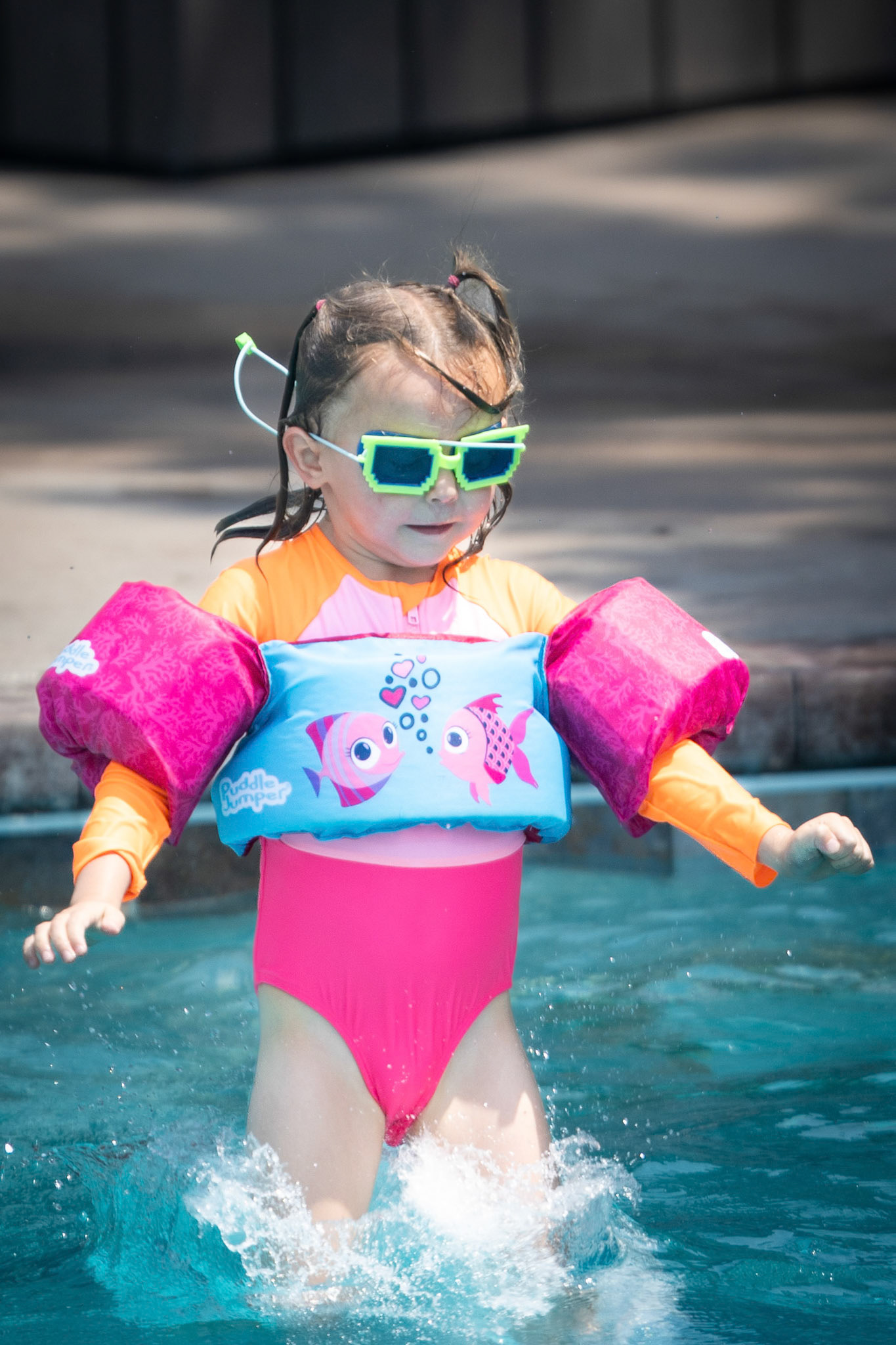 Taking a plunge off of the diving board