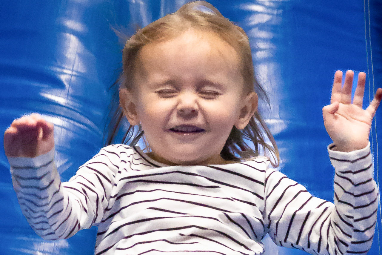 A trip down the inflatable slide at Kid's Wonder