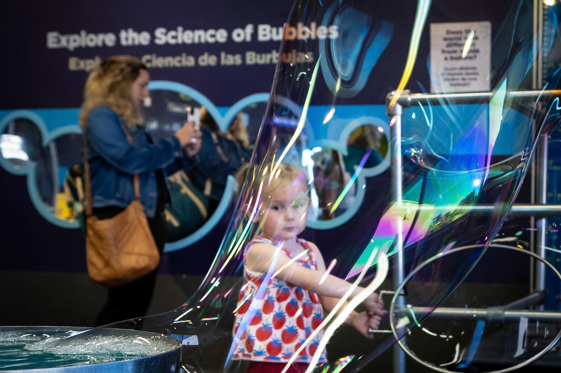 Creating some BIG bubbles at the Children's Museum
