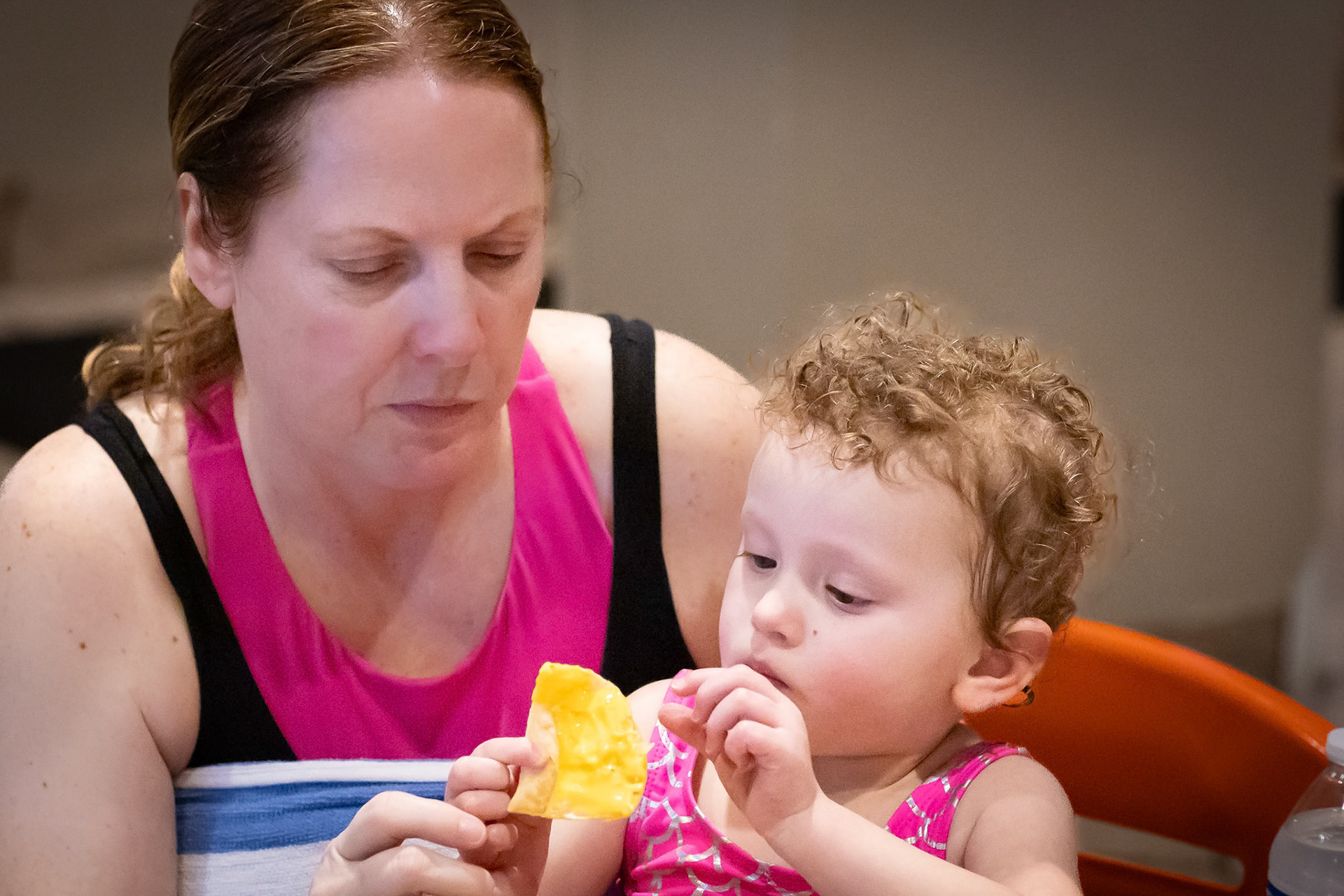 Taking a break in the food court at the Great Wolf Lodge in Colorado Springs