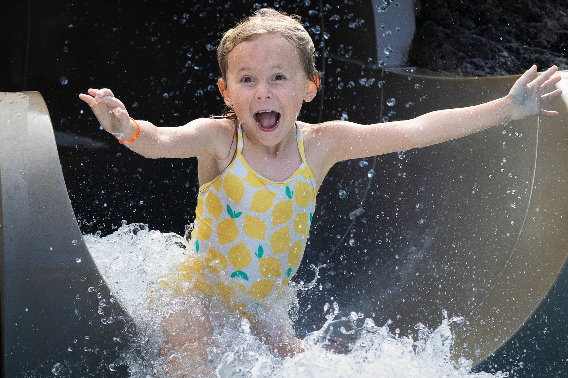 A plunge down the aptly named Puka slide at Grand Wailea