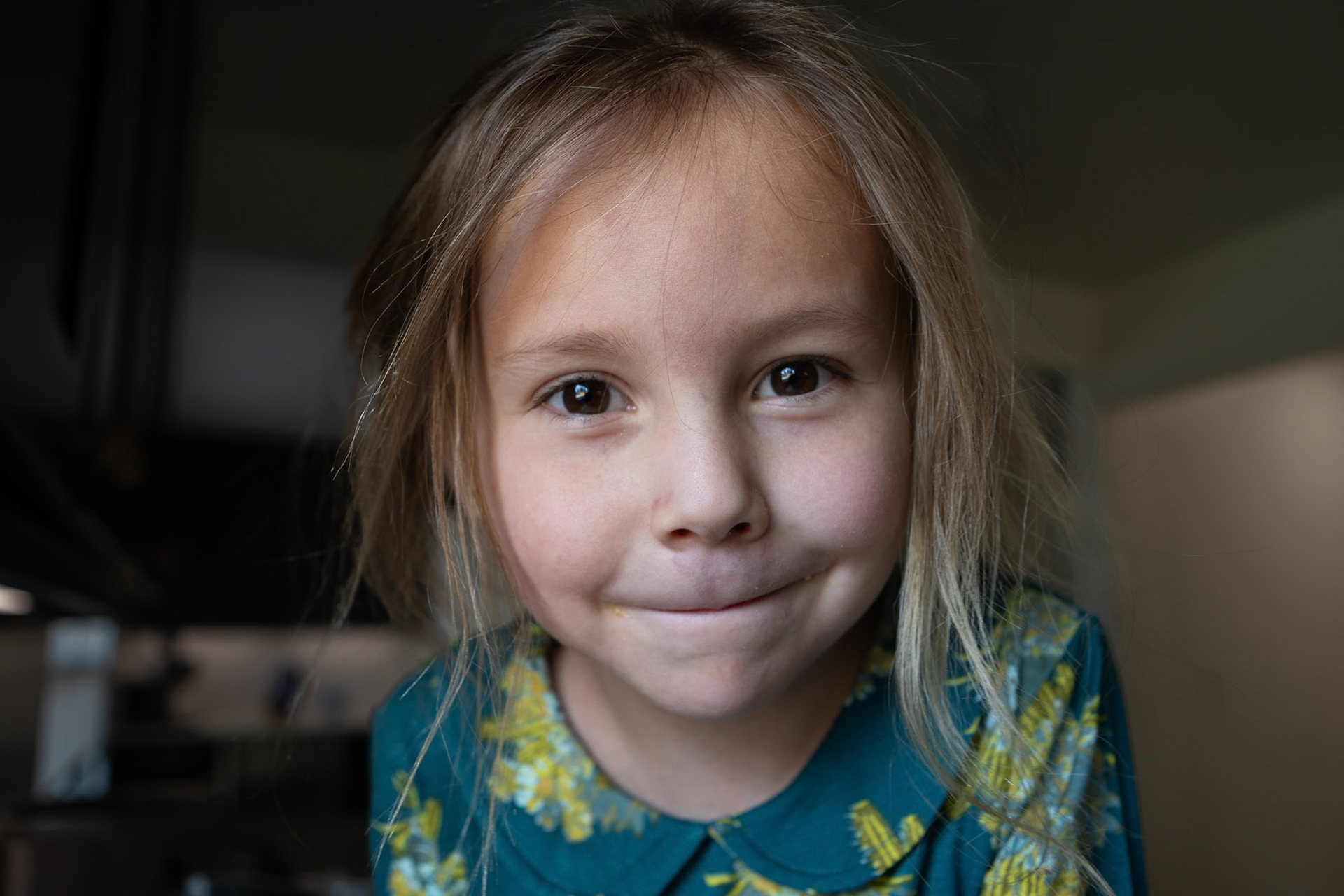 A look of satisfaction after making ice cream with Mimi