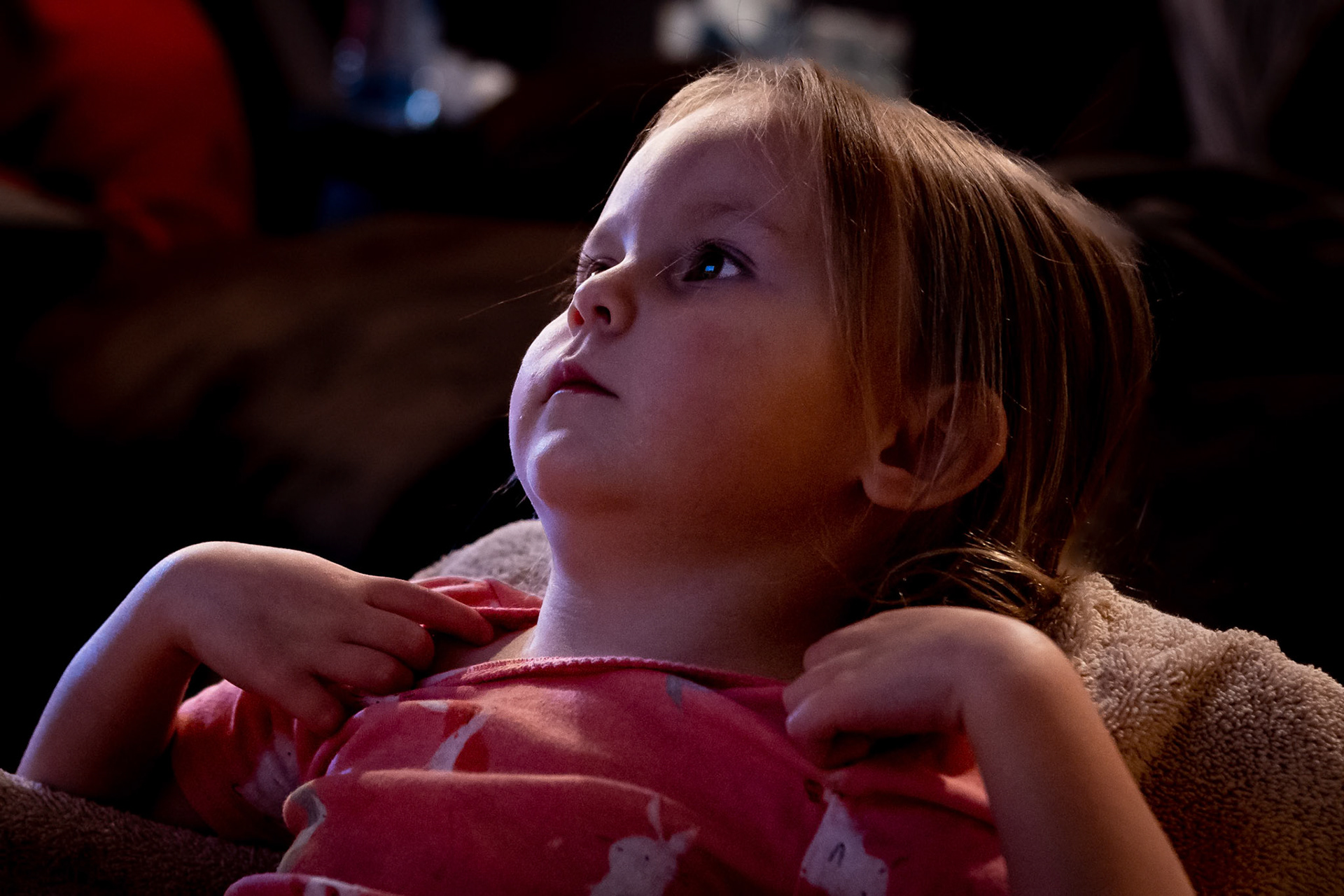 Taking a break with a favorite movie