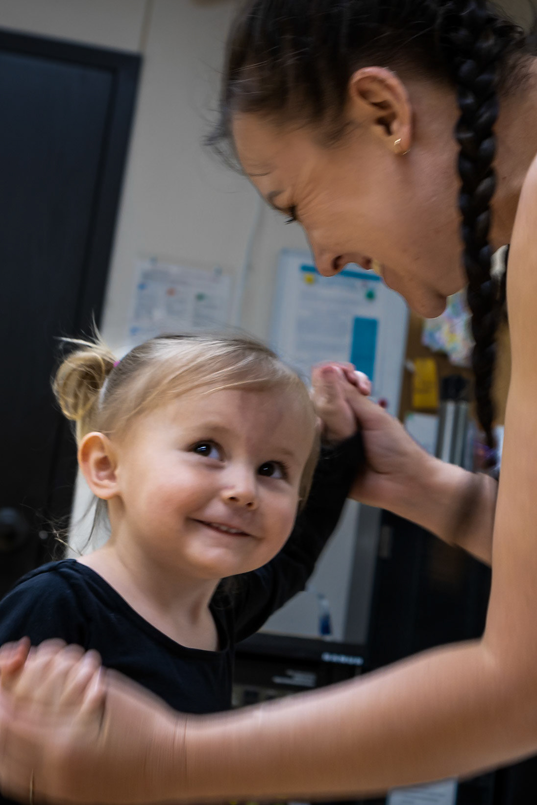 Dancing with mom in ballet class