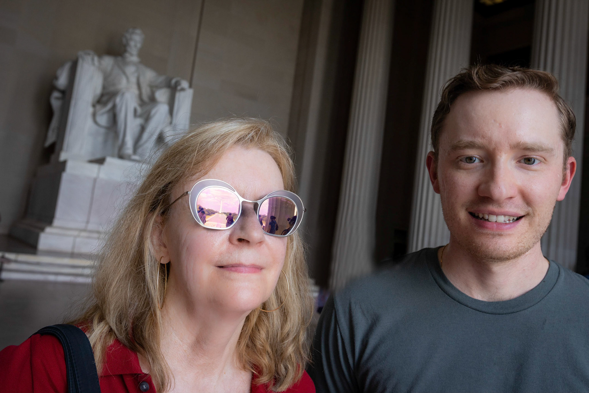 Taking in the Lincoln Memorial from the point where Martin Luther King, Jr. delivered the I Have a Dream speech in 1963