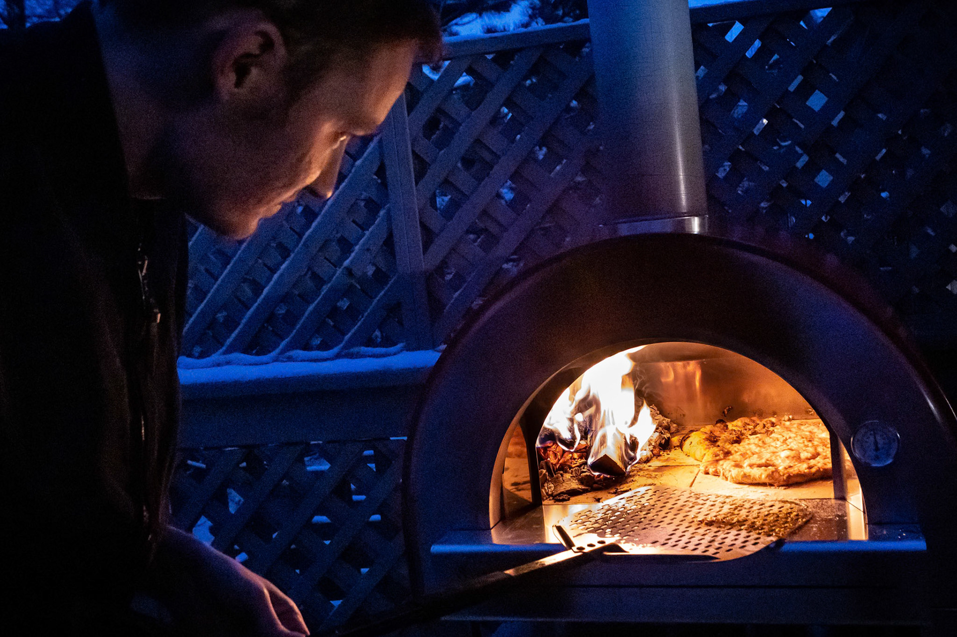 First attempt at wood-fired pizza