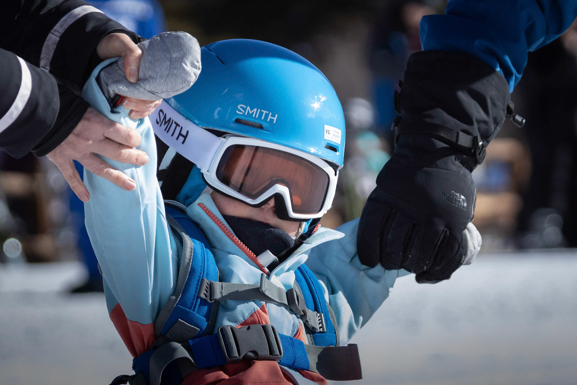 Ready to hit the slopes with mom and dad