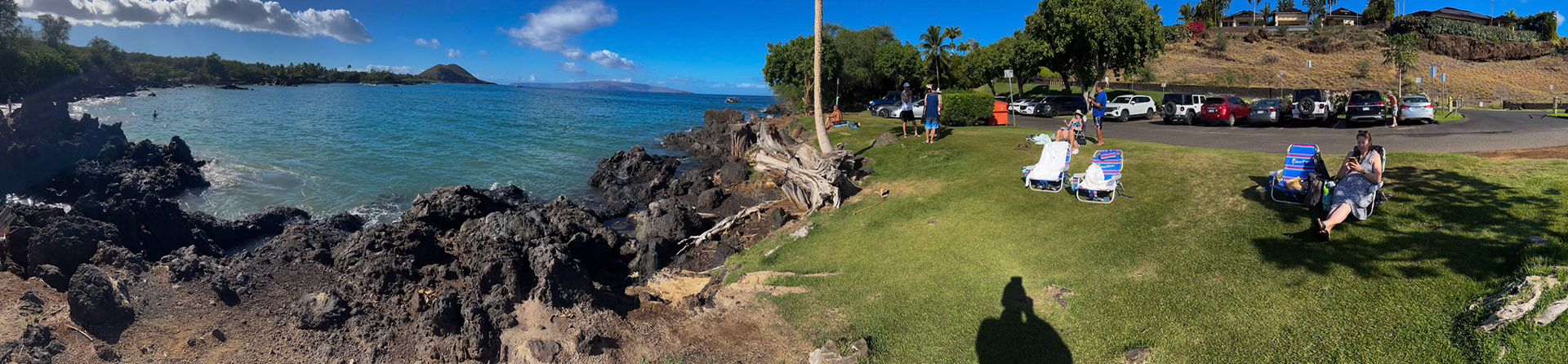 A seaside park at Makena Landing in Maui